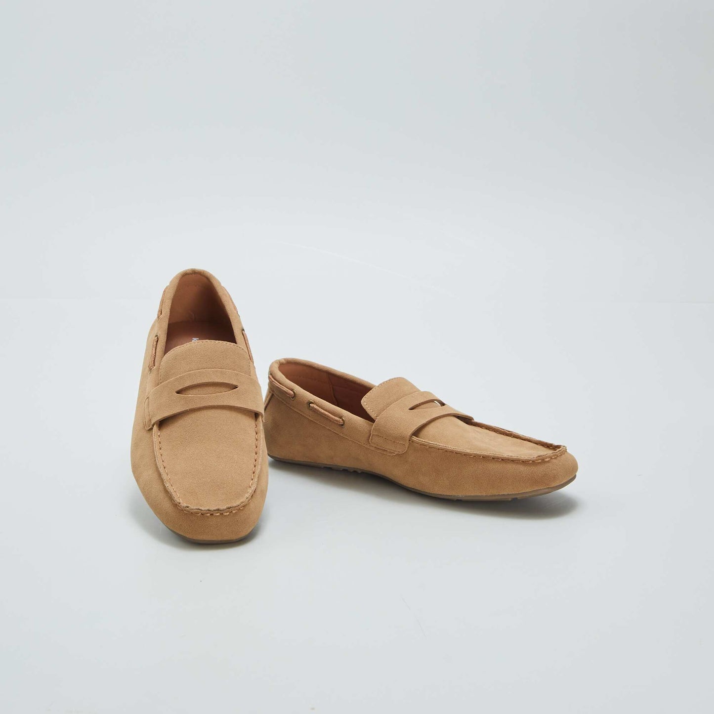 Mocassins en su dine Marron