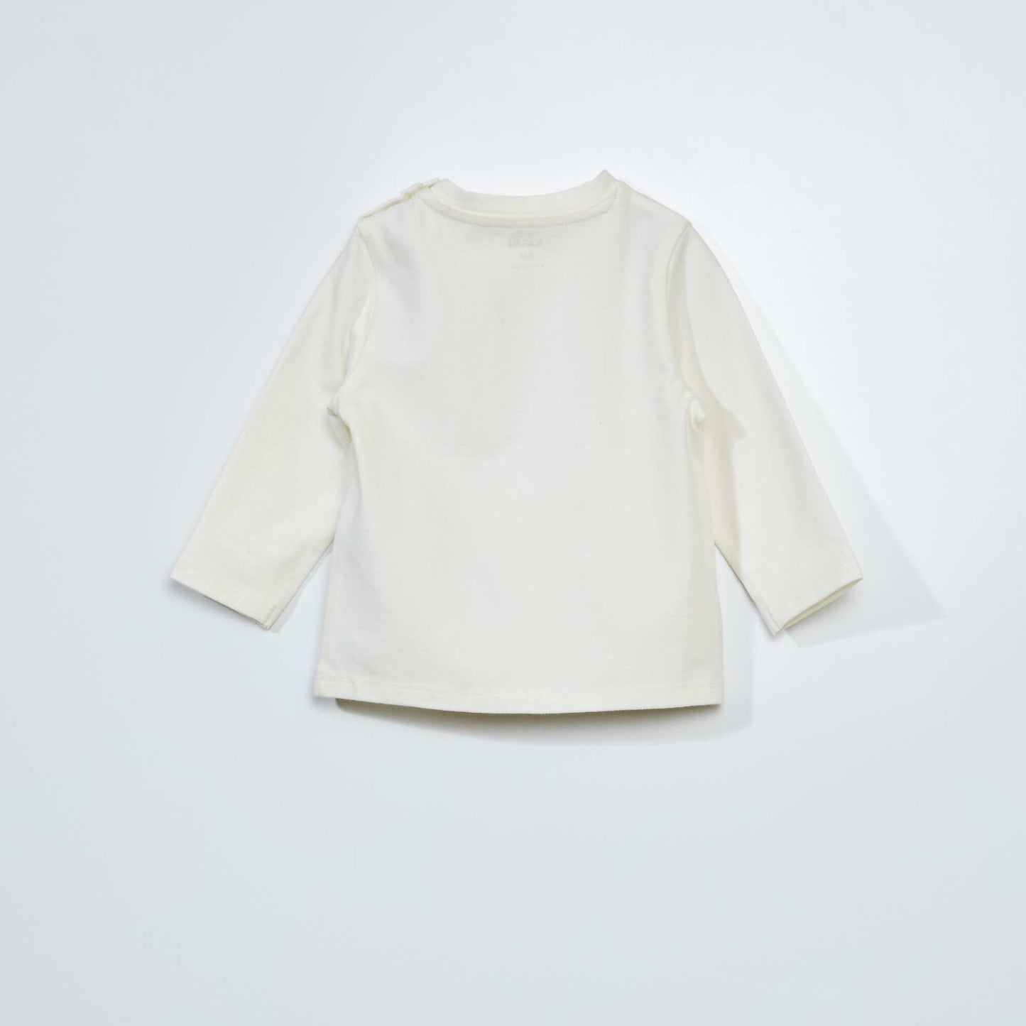 T-shirt en jersey manches longues Blanc