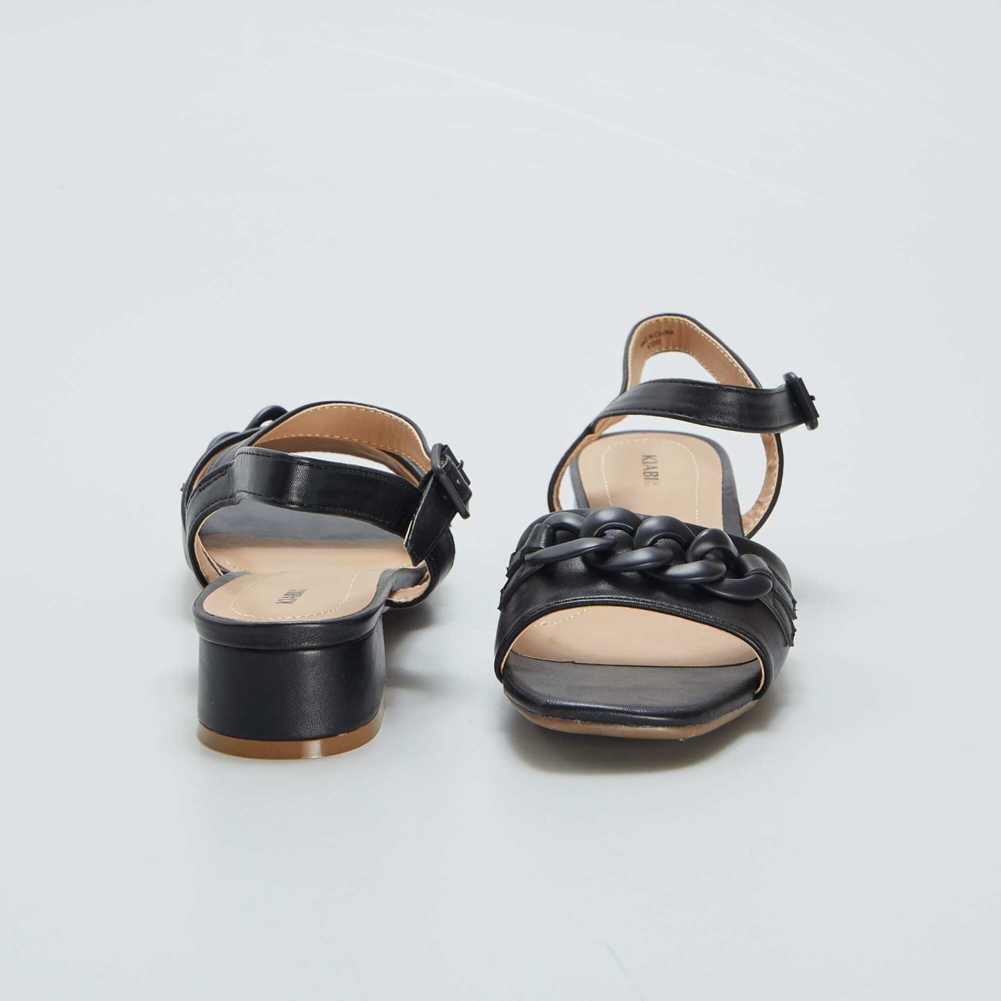 Sandales talon Noir