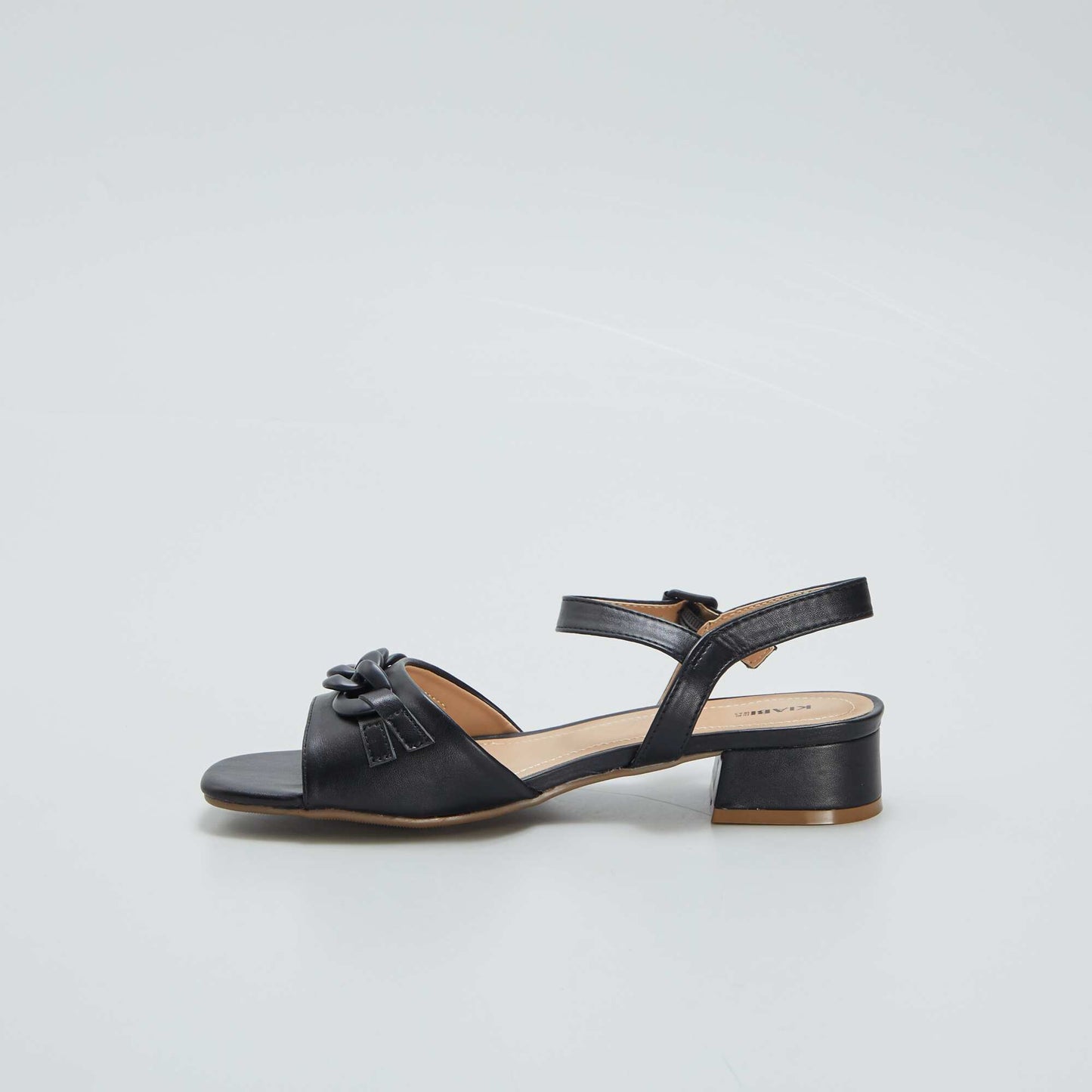 Sandales talon Noir