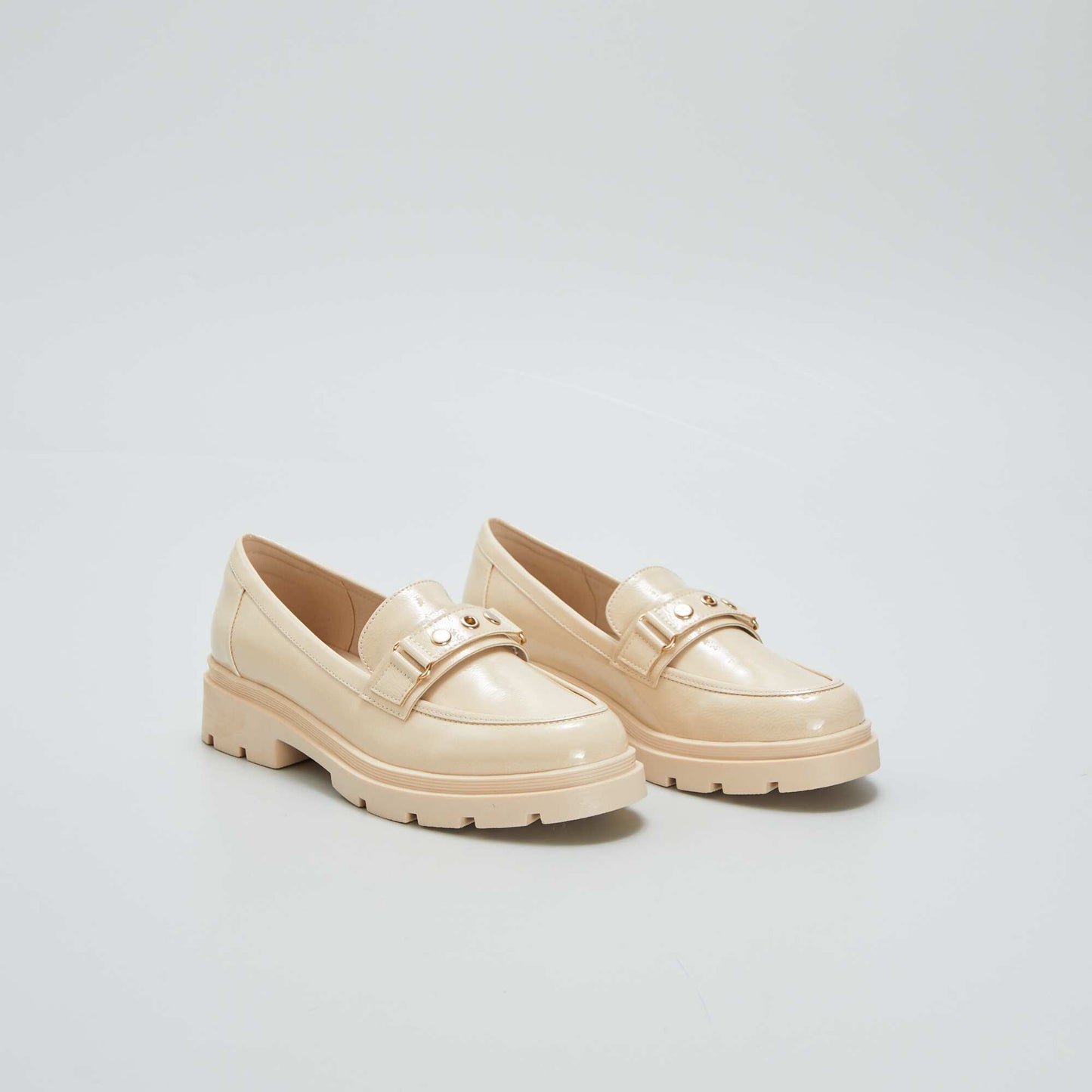 Mocassins semelles compens es Beige