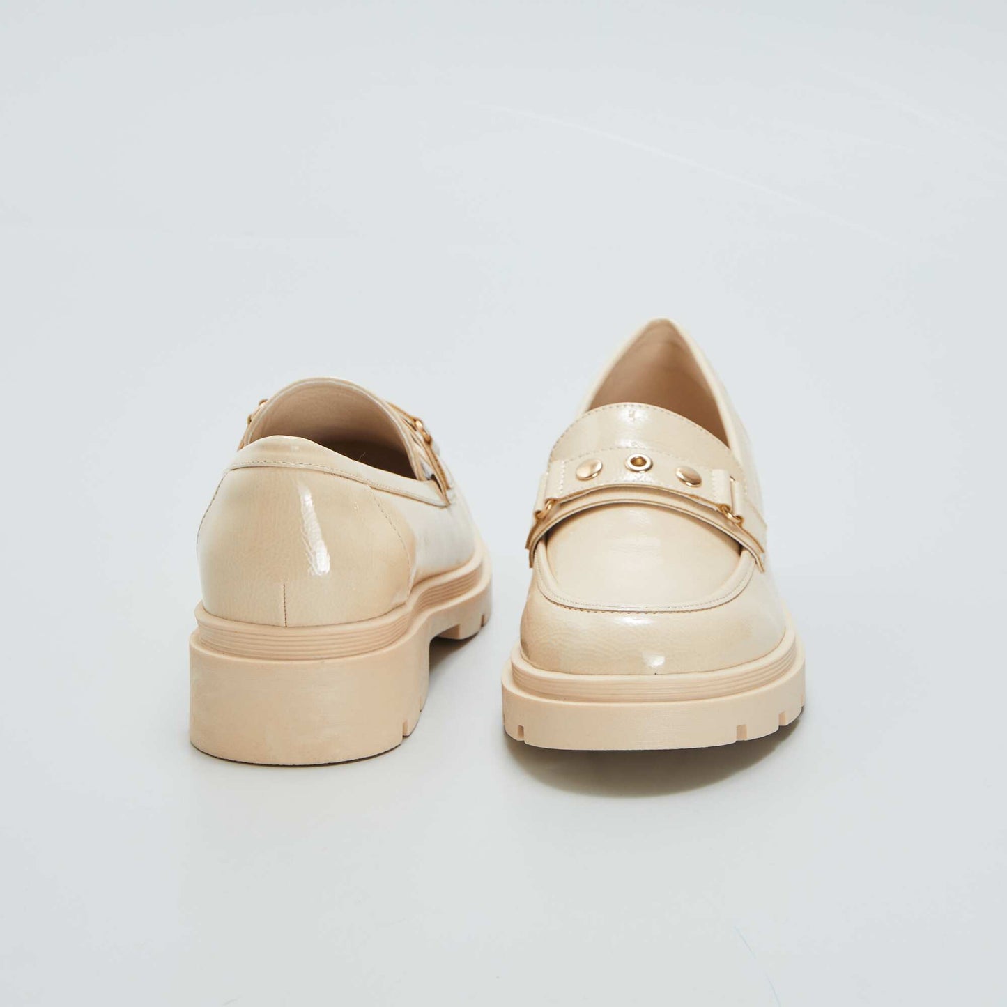 Mocassins semelles compens es Beige