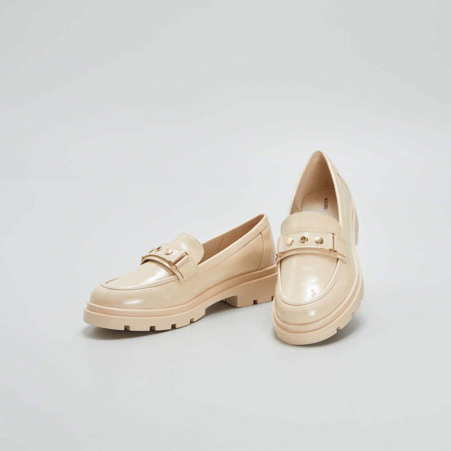Mocassins semelles compens es Beige