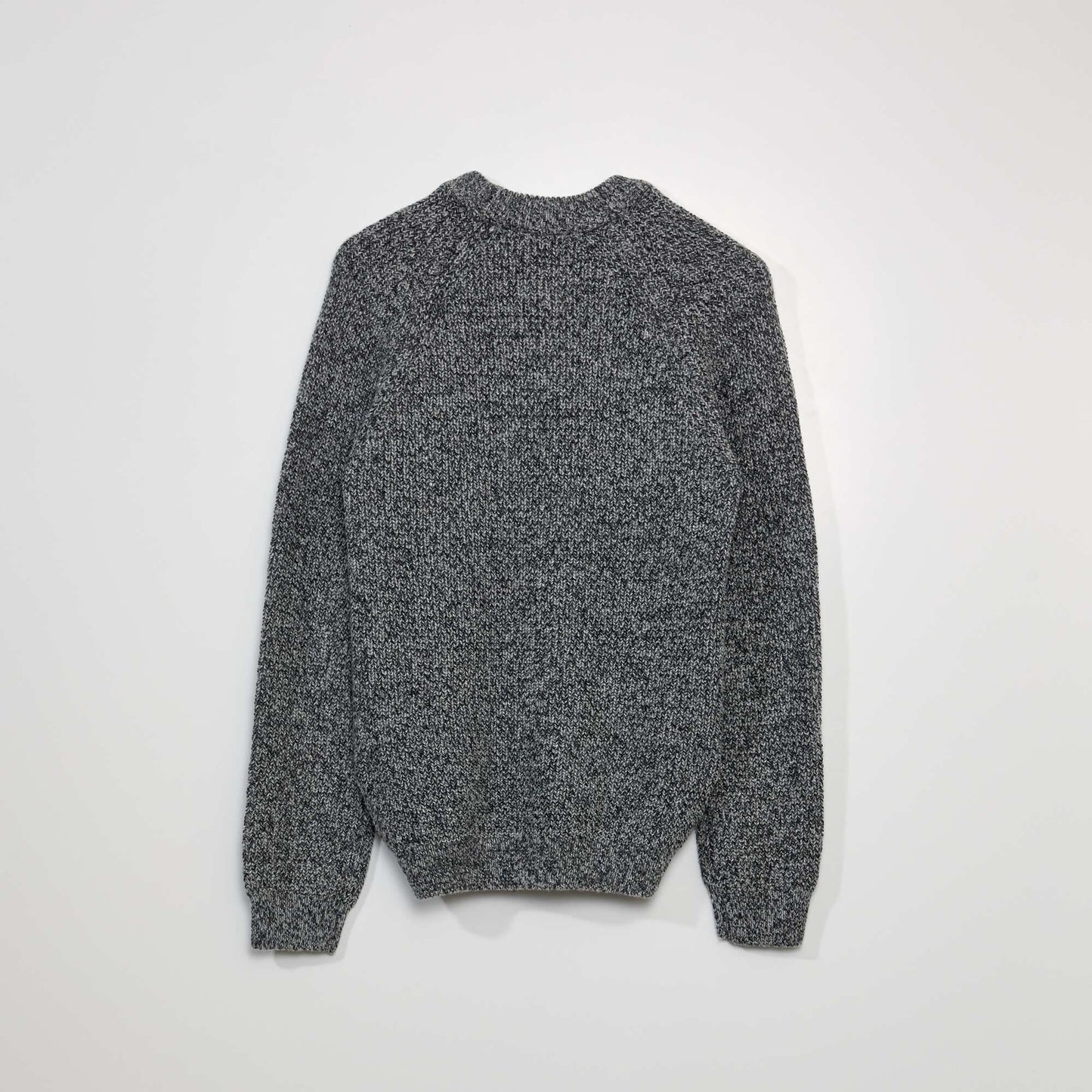 Pull en grosse maille col rond Gris chin