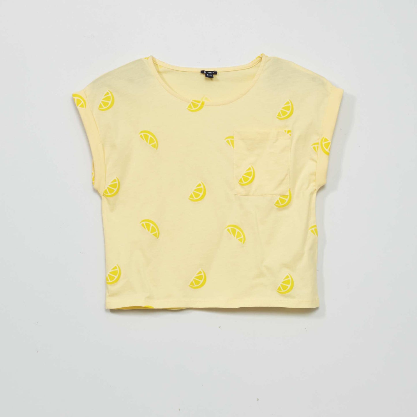 T-shirt en jersey avec imprim Jaune