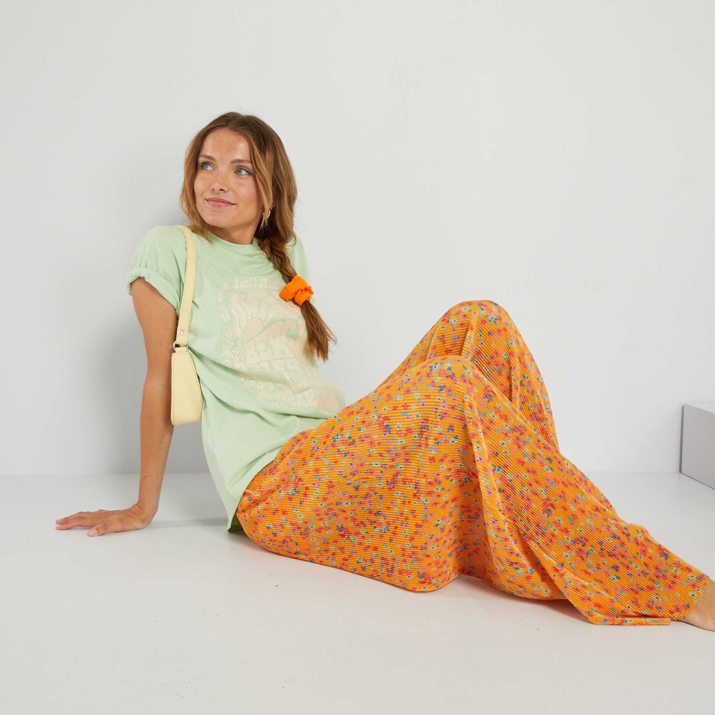 T-shirt oversize imprim Vert
