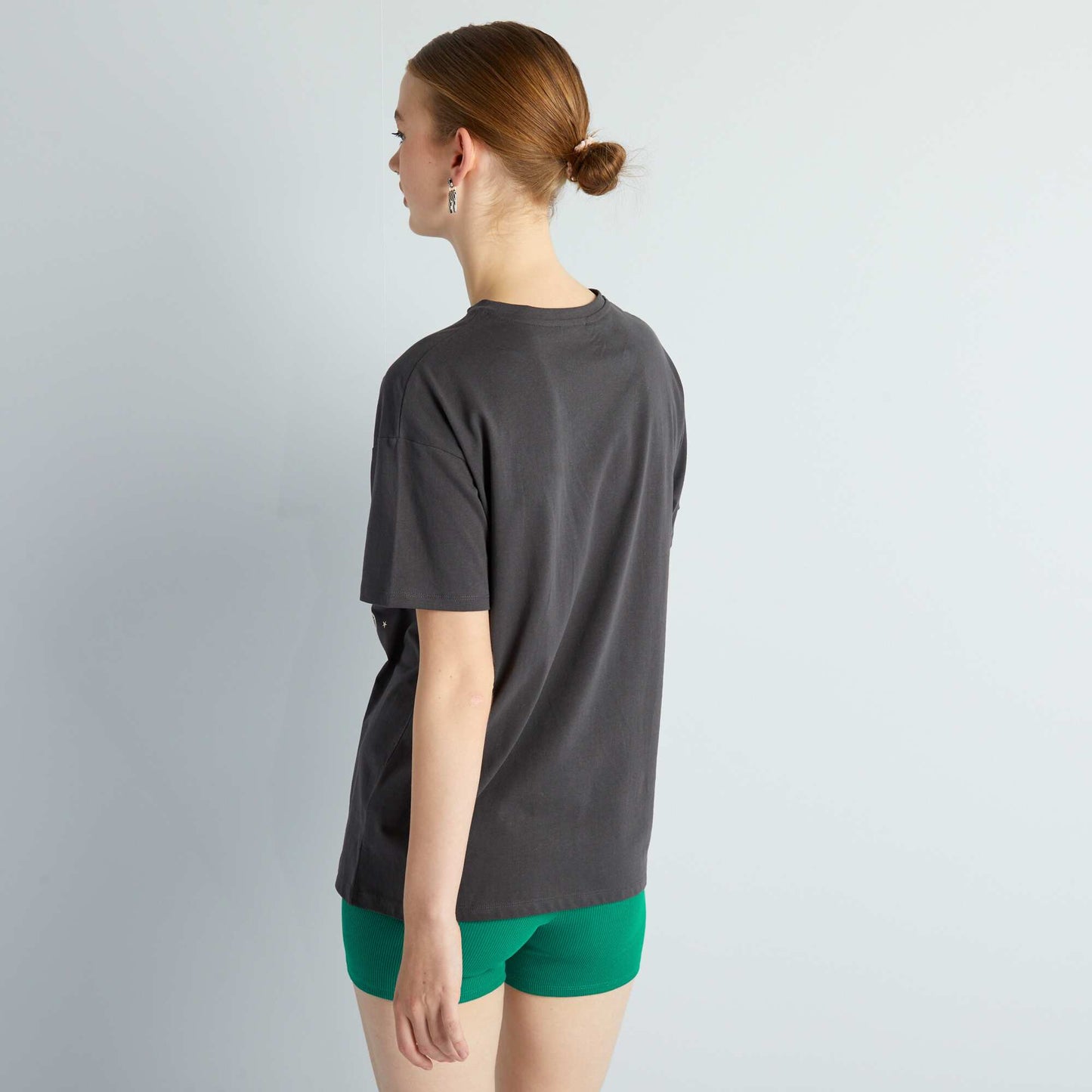 T-shirt oversize imprim Noir