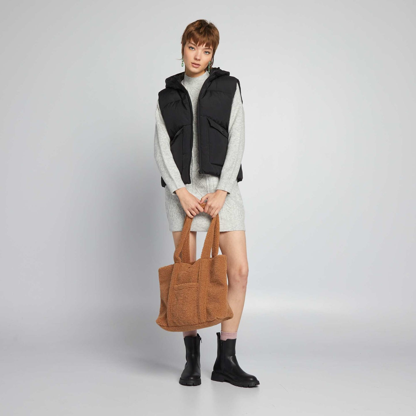 Doudoune matelass e sans manches noir