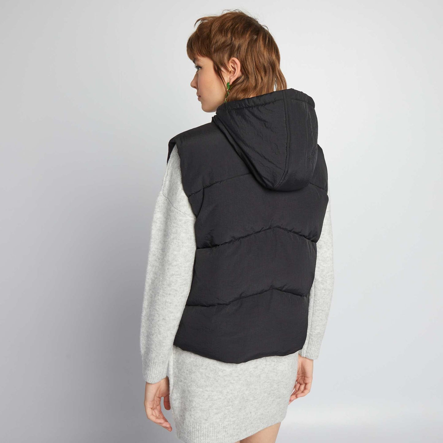 Doudoune matelass e sans manches noir