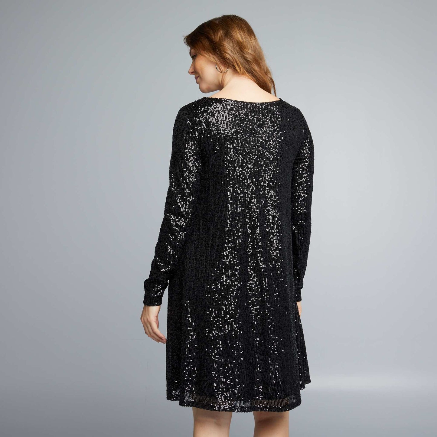 Robe grossesse sequins NOIR