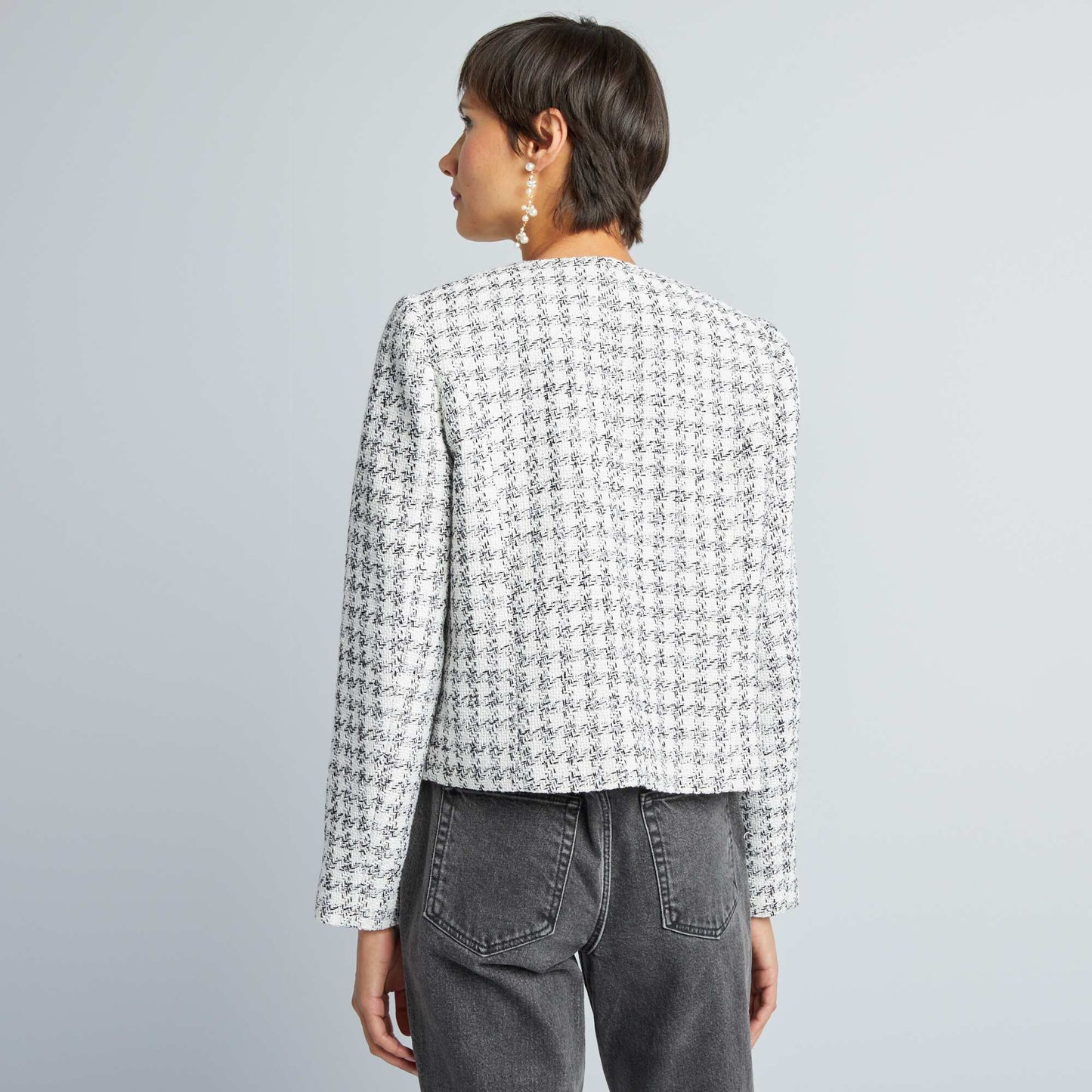 Veste en tweed Noir/blanc