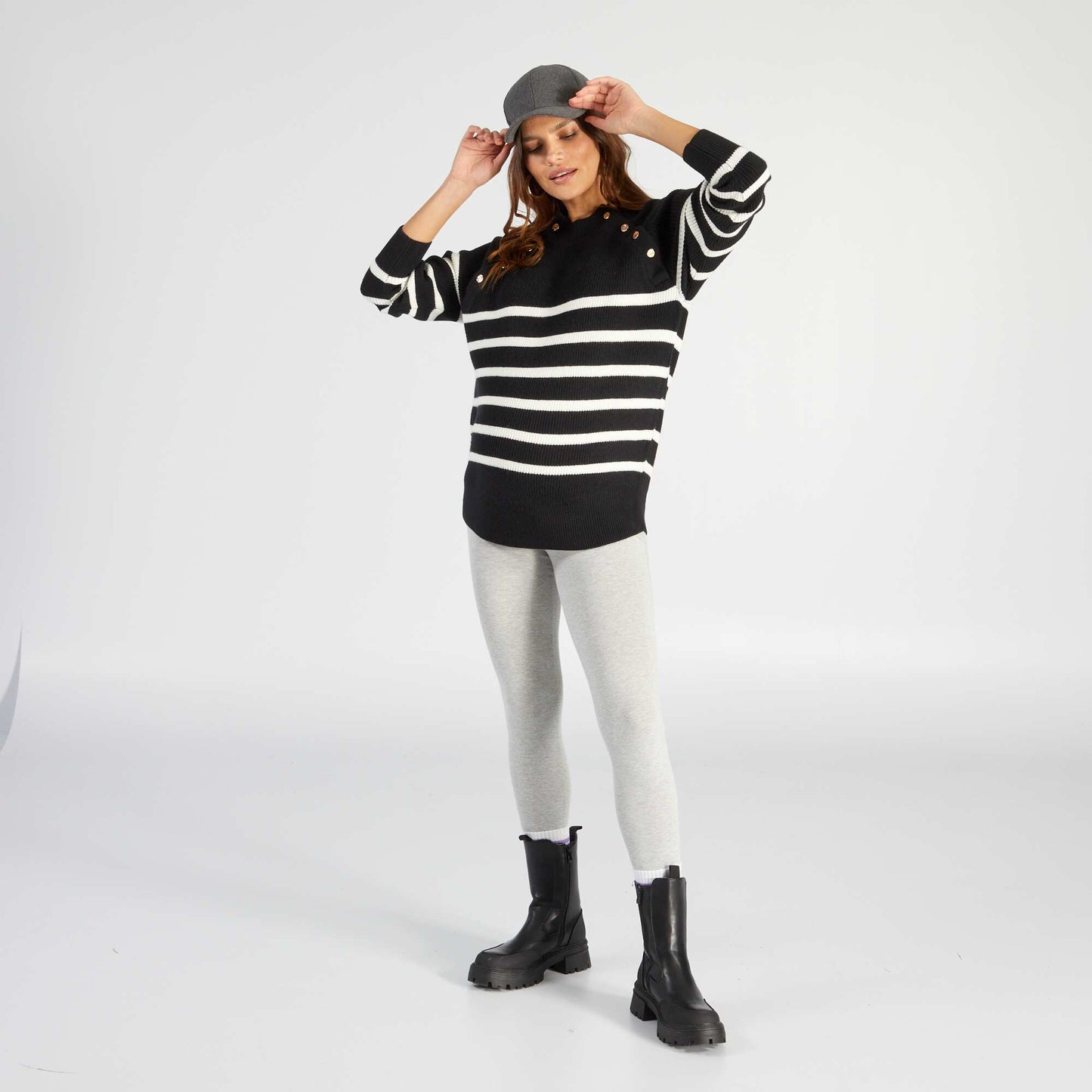 Pull marini re d'allaitement Ray noir