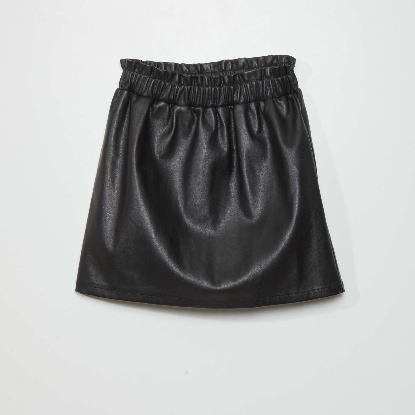 Jupe en simili paper-bag noir