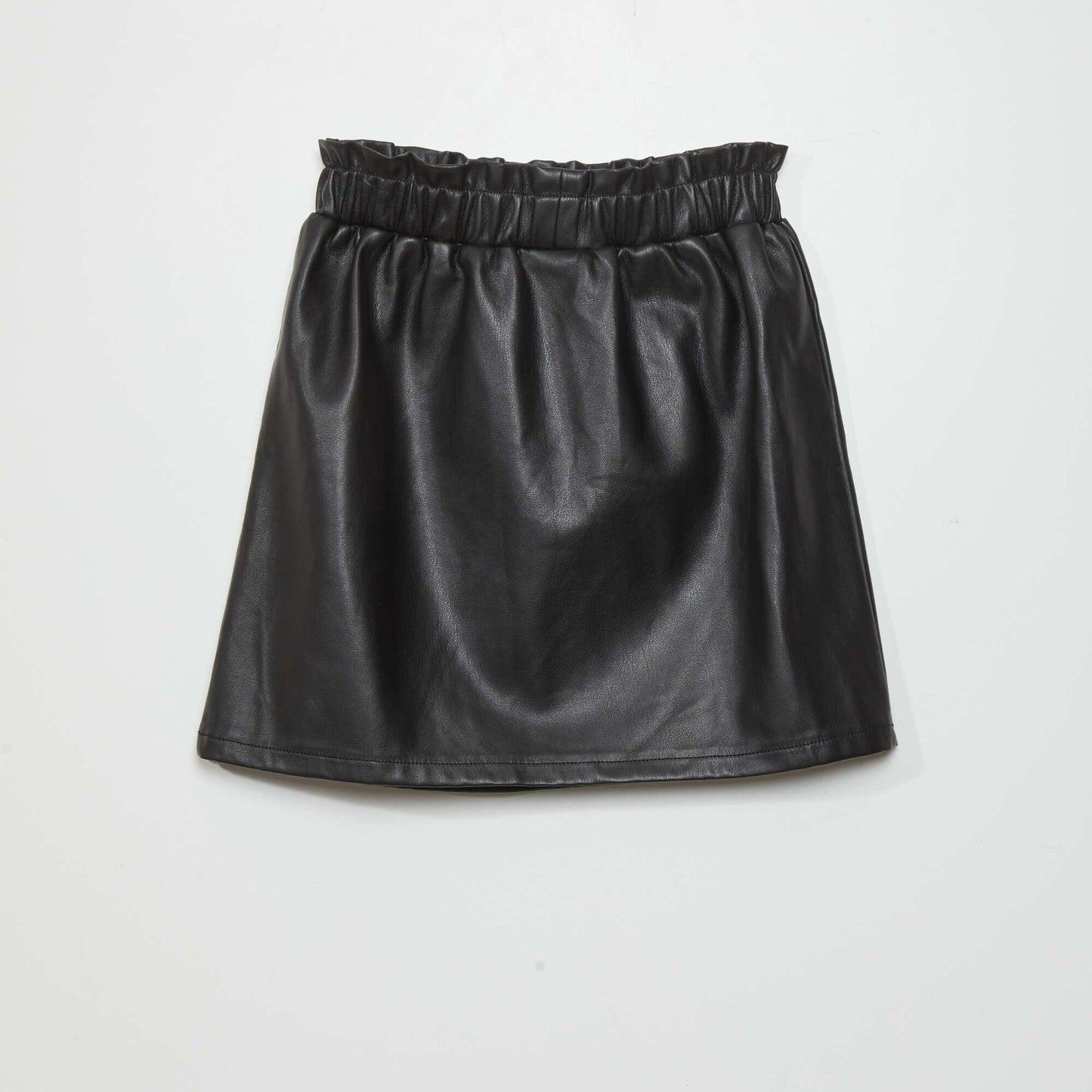 Jupe en simili paper-bag noir