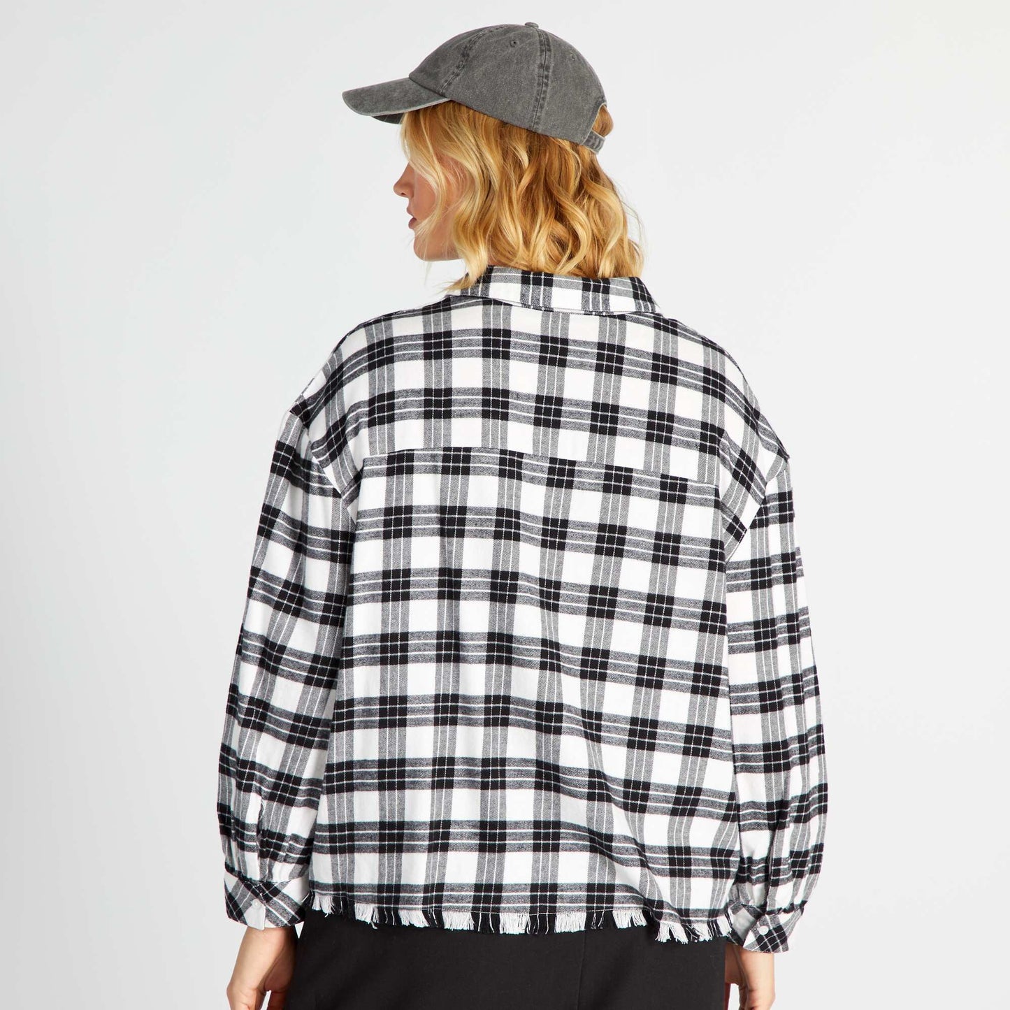 Chemise en flanelle carreaux Noir