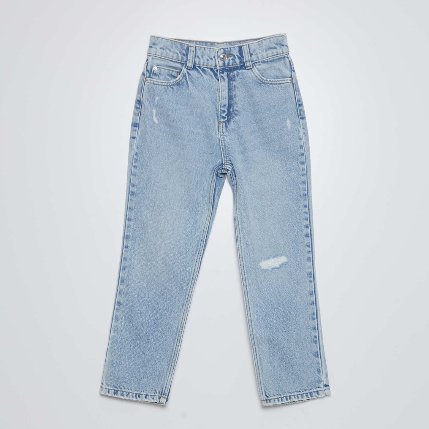 Jean droit taille haute Triple stone