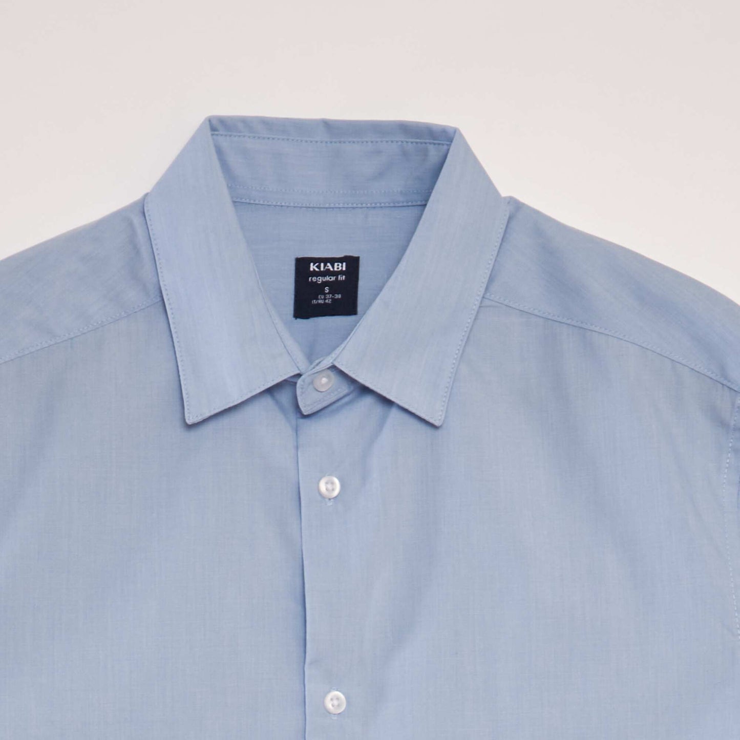Chemise classique unie Bleu ciel