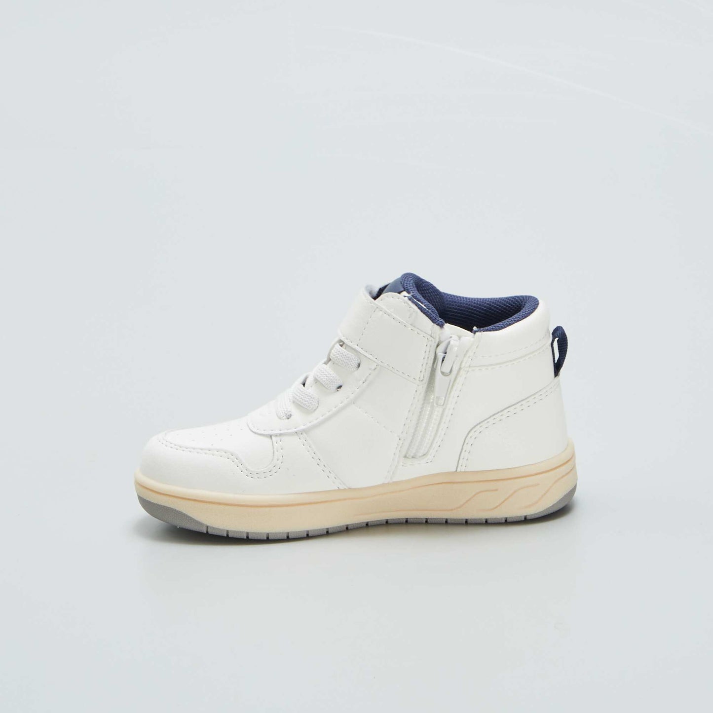 Baskets montantes bicolores Beige/bleu
