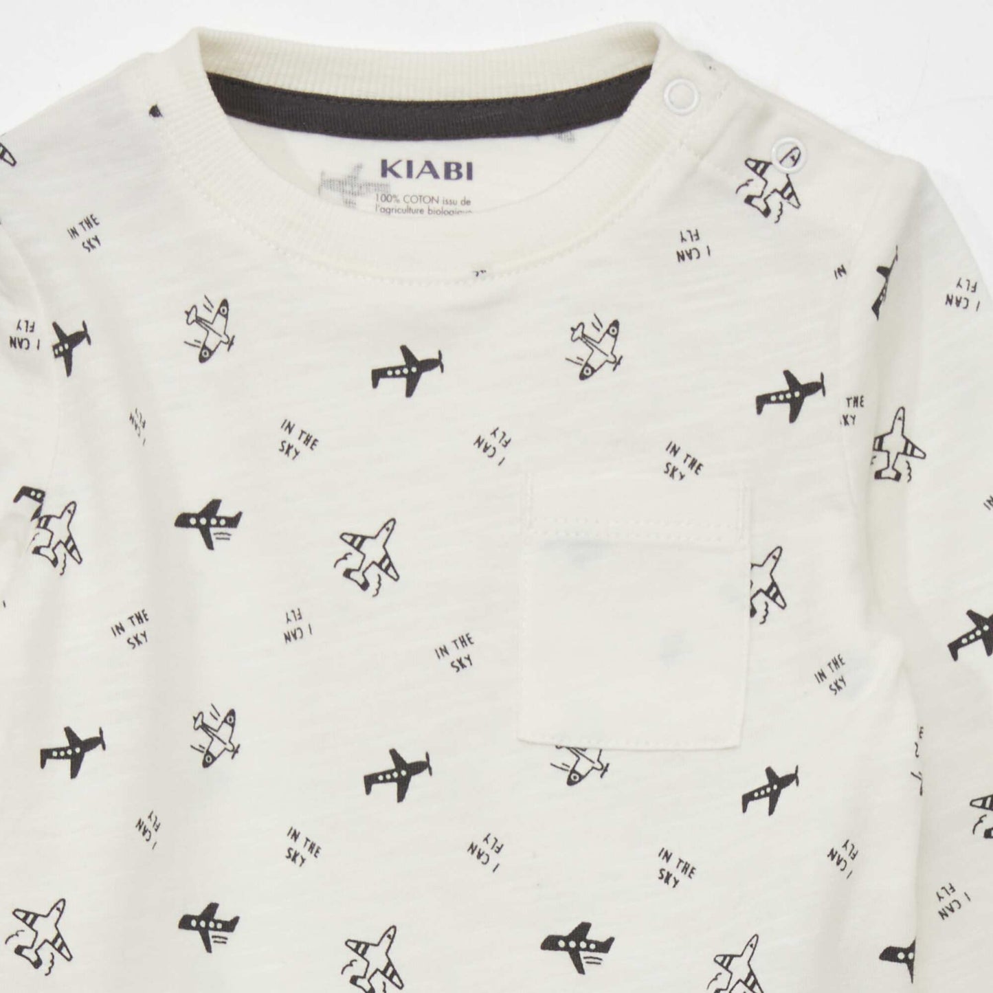 T-shirt anim Blanc/noir