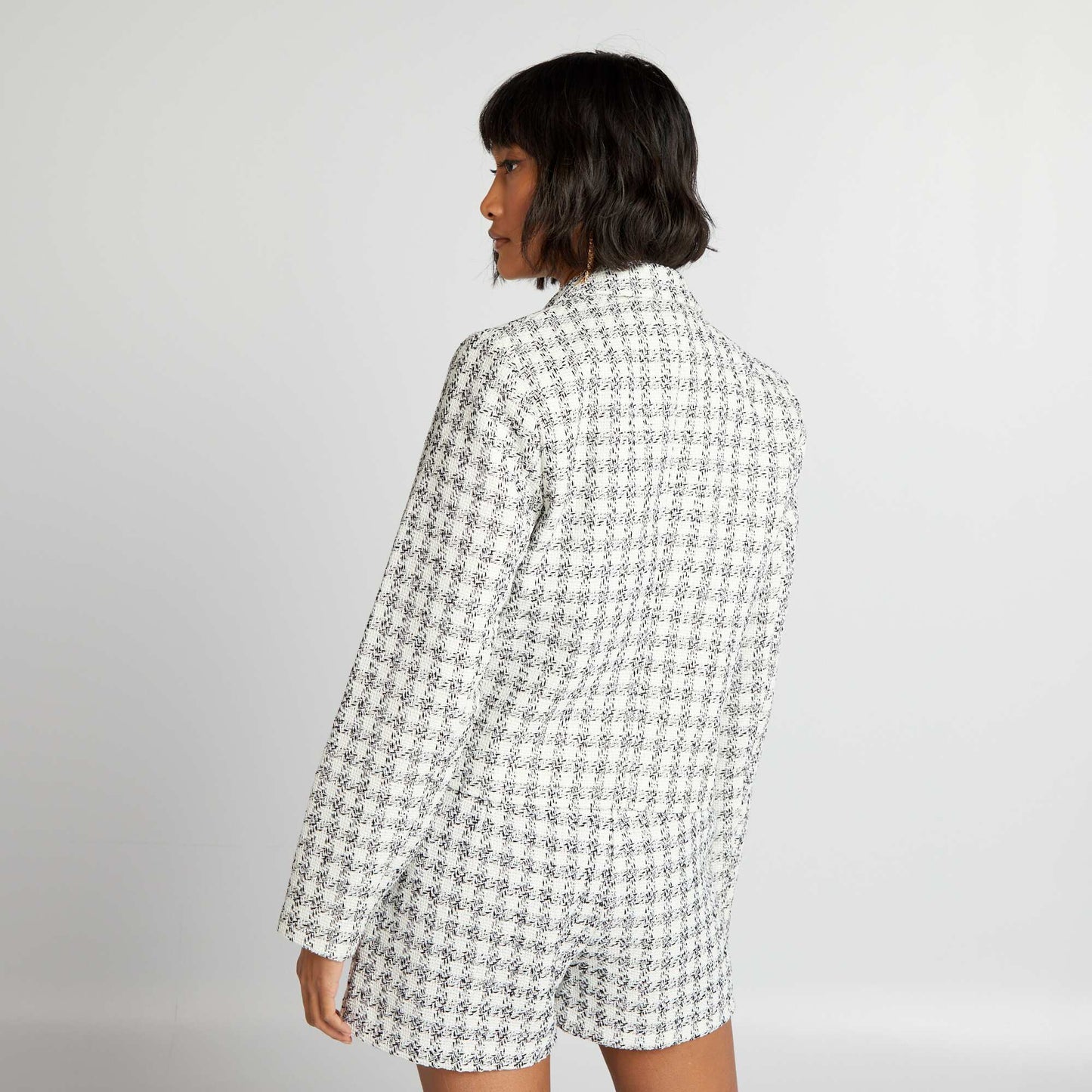 Veste en tweed Noir/blanc