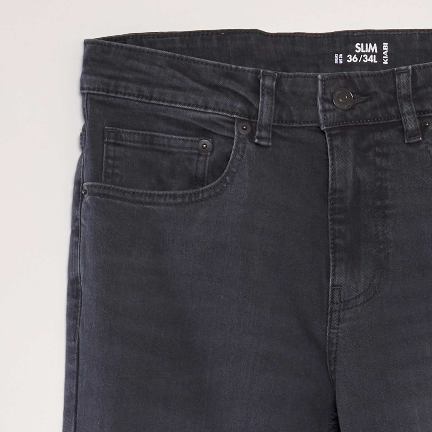 Jean slim 5 poches - L34 Gris