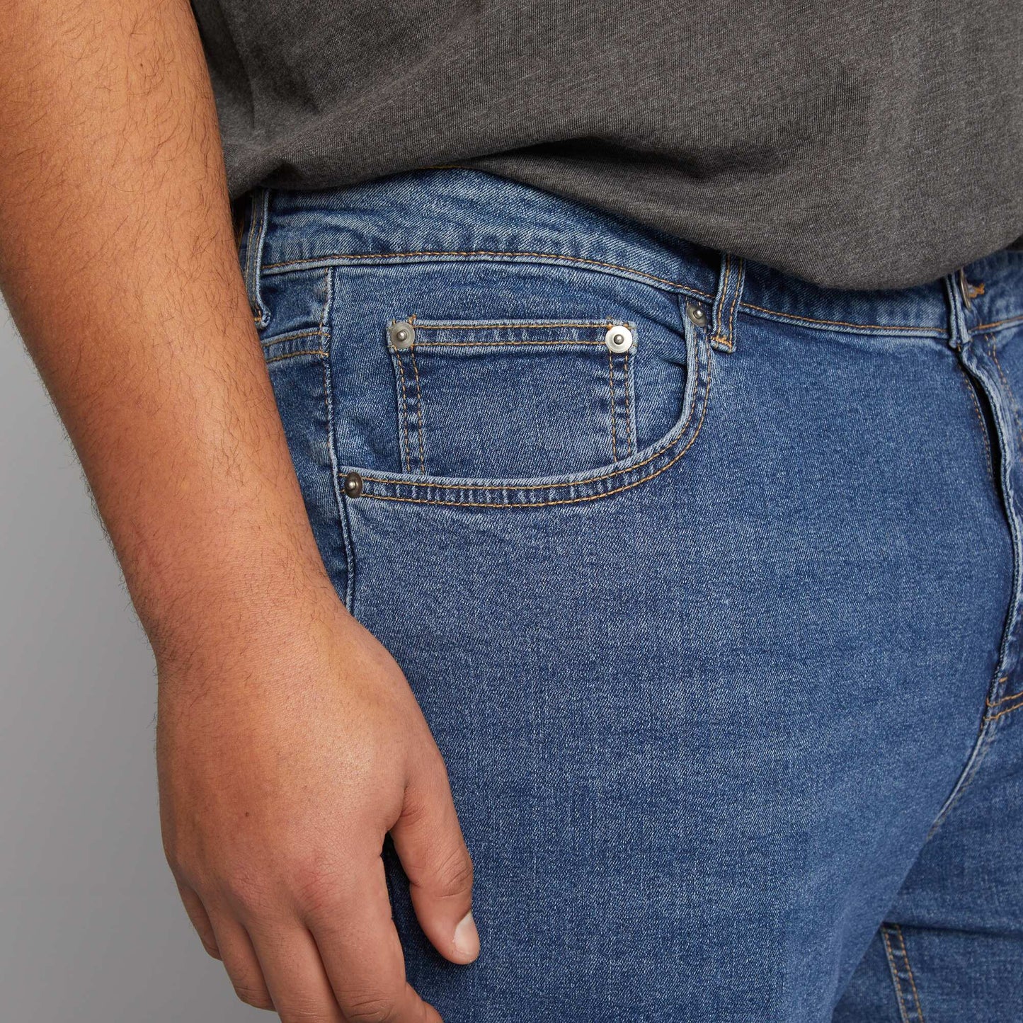 Jean droit 5 poches - L32 Stone