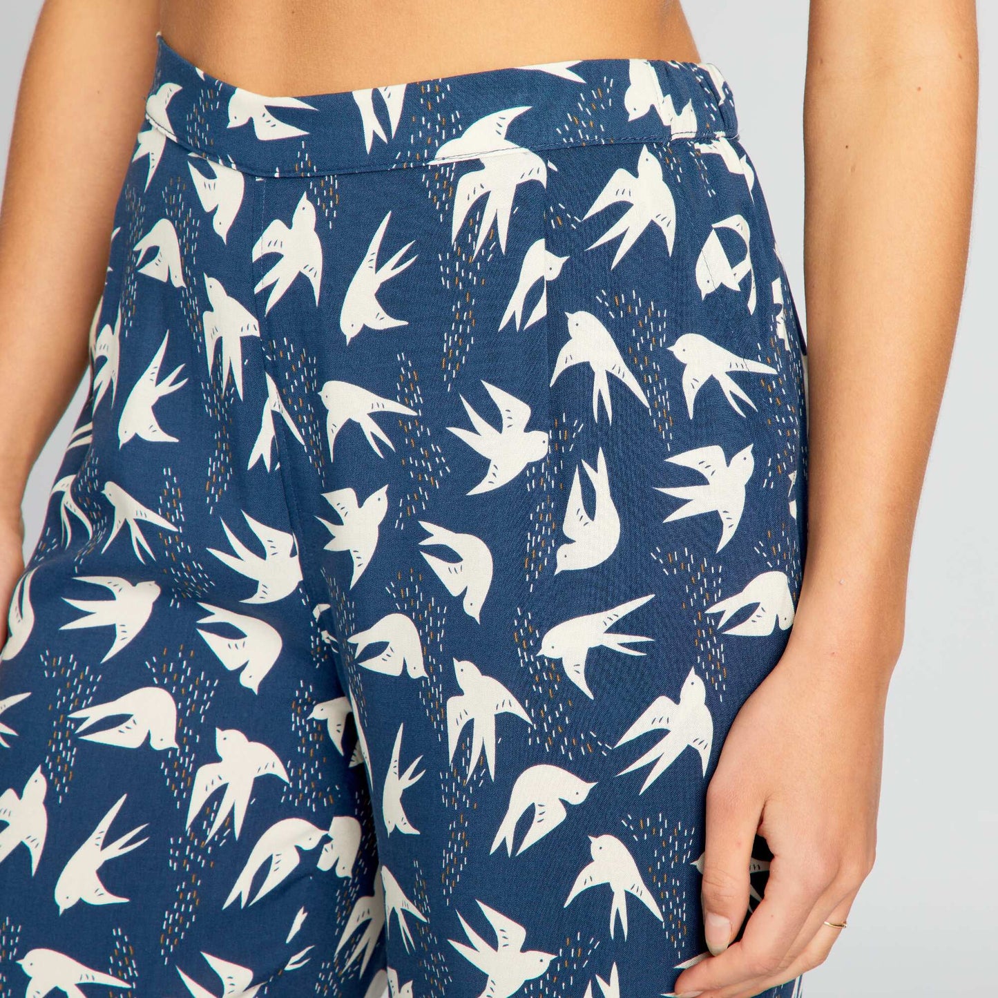 Pantalon de pyjama large imprim Bleu