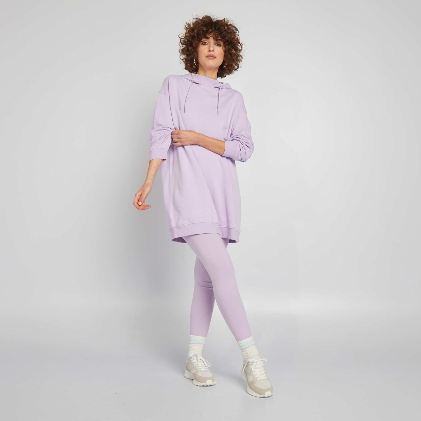 Sweat l ger capuche Violet