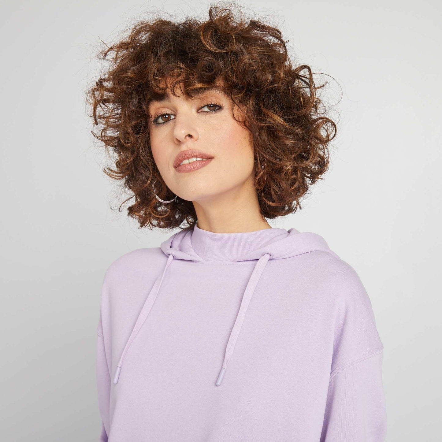 Sweat l ger capuche Violet