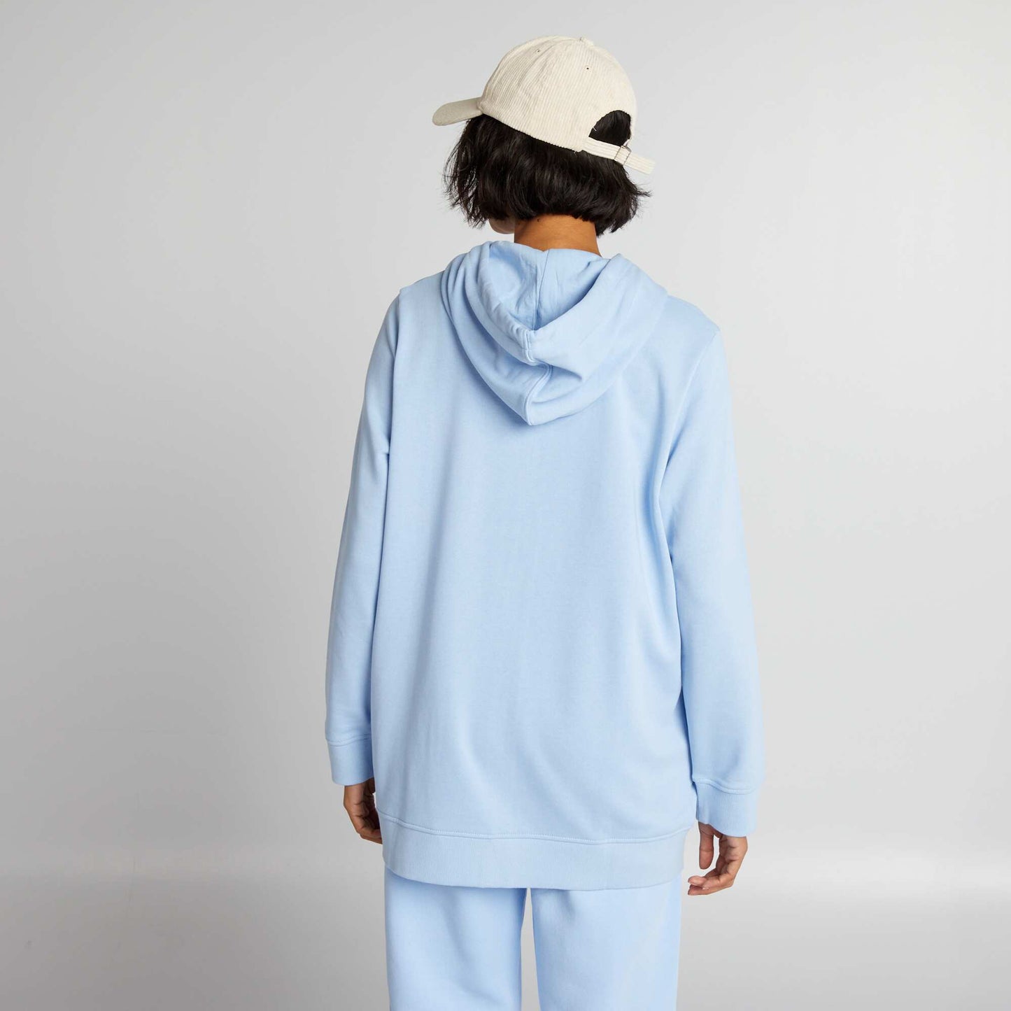 Sweat zipp capuche Bleu