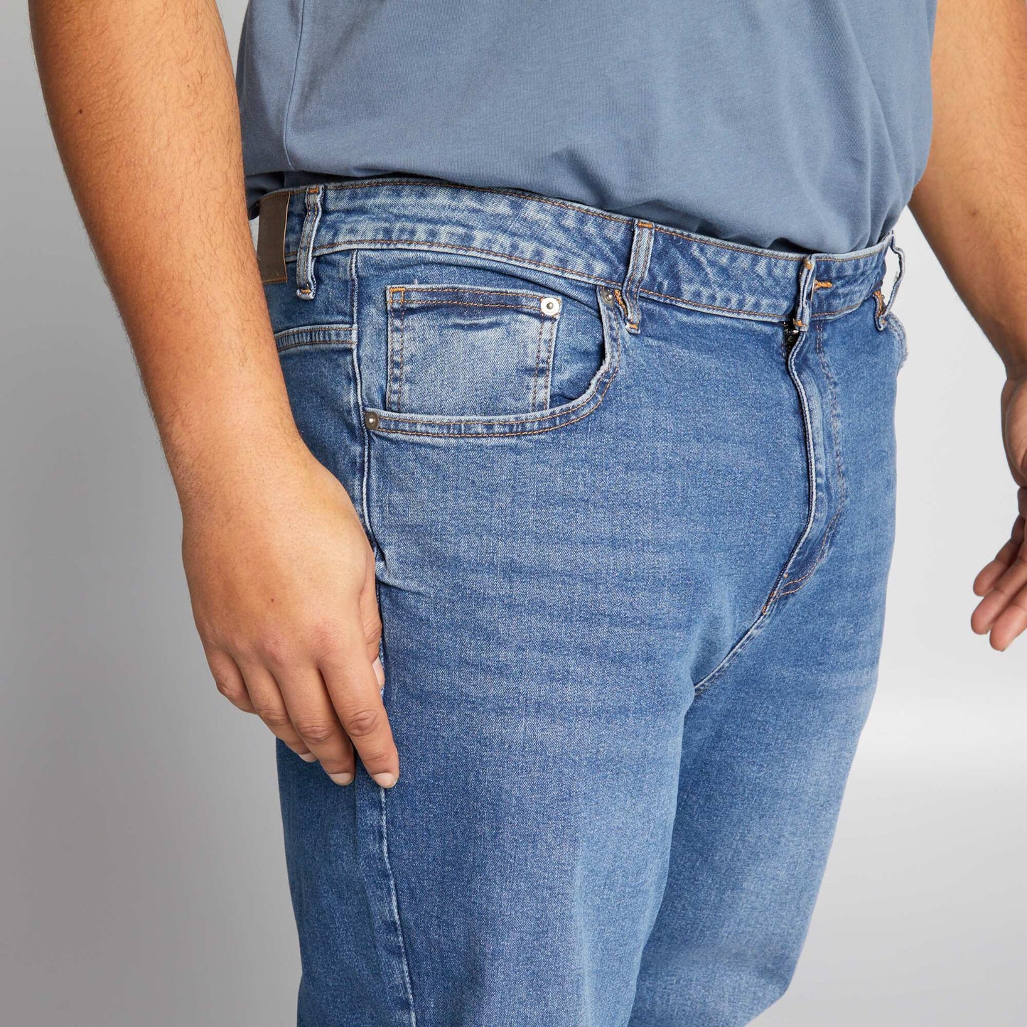 Jean slim 5 poches - L32 Bleu