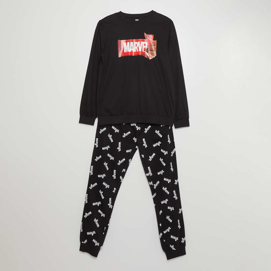 Pyjama long 'Marvel' - 2 pièces Noir