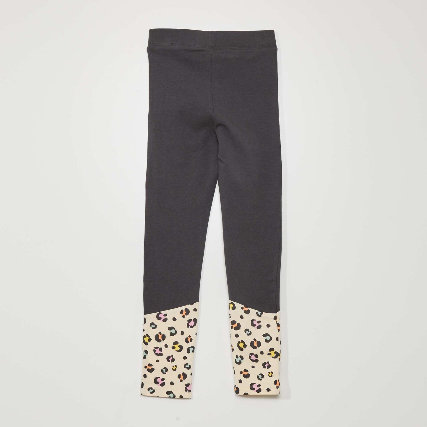 Legging en jersey avec bas l opard Noir/l opard