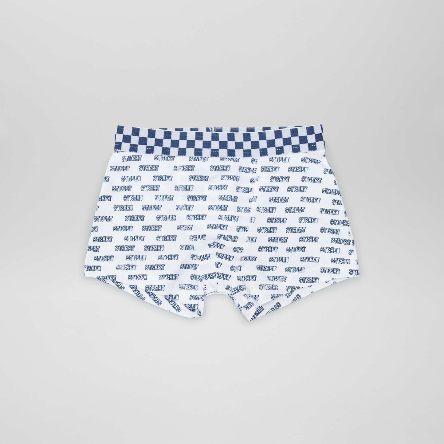 Lot de 3 boxers stretch Blanc/bleu