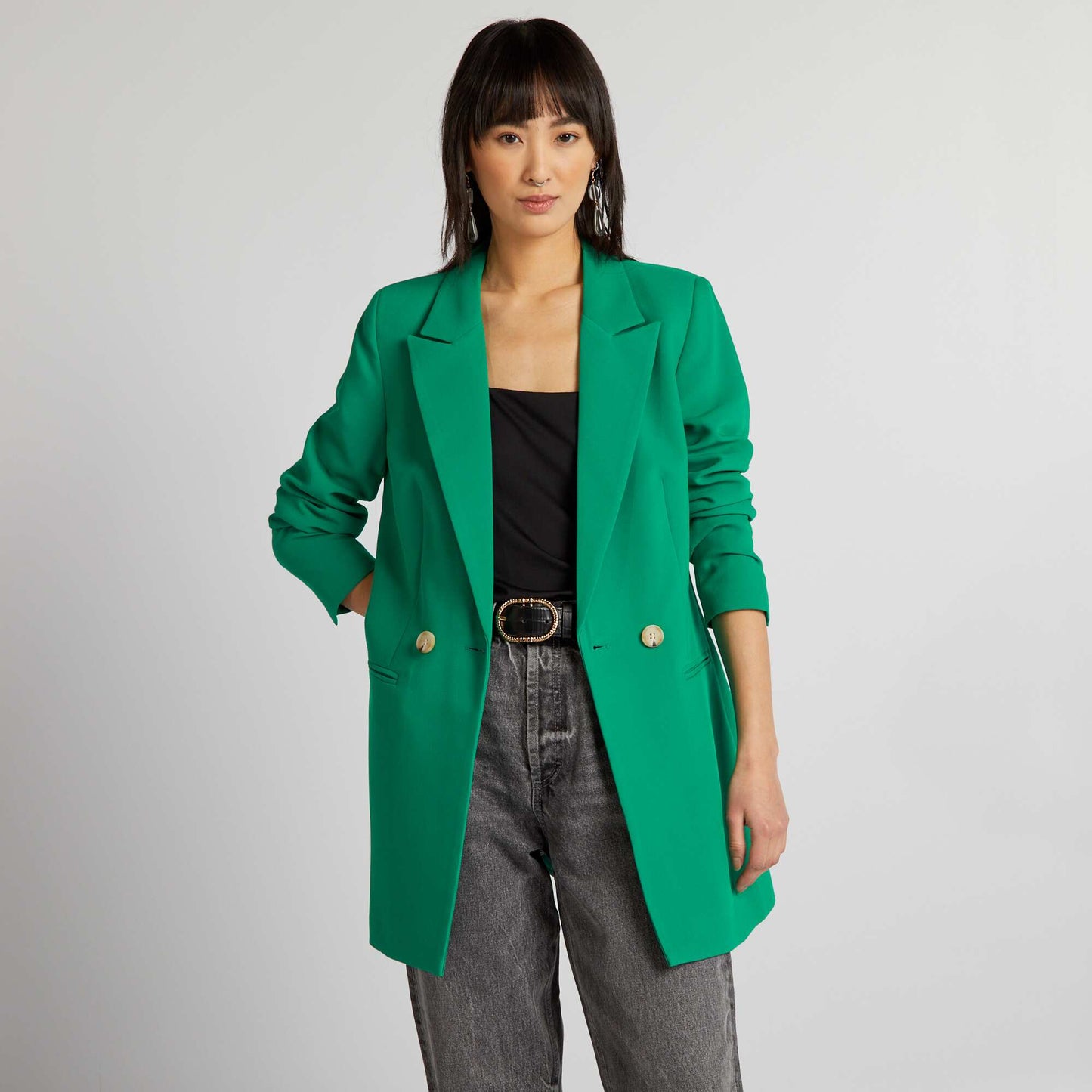 Veste longue de tailleur Vert