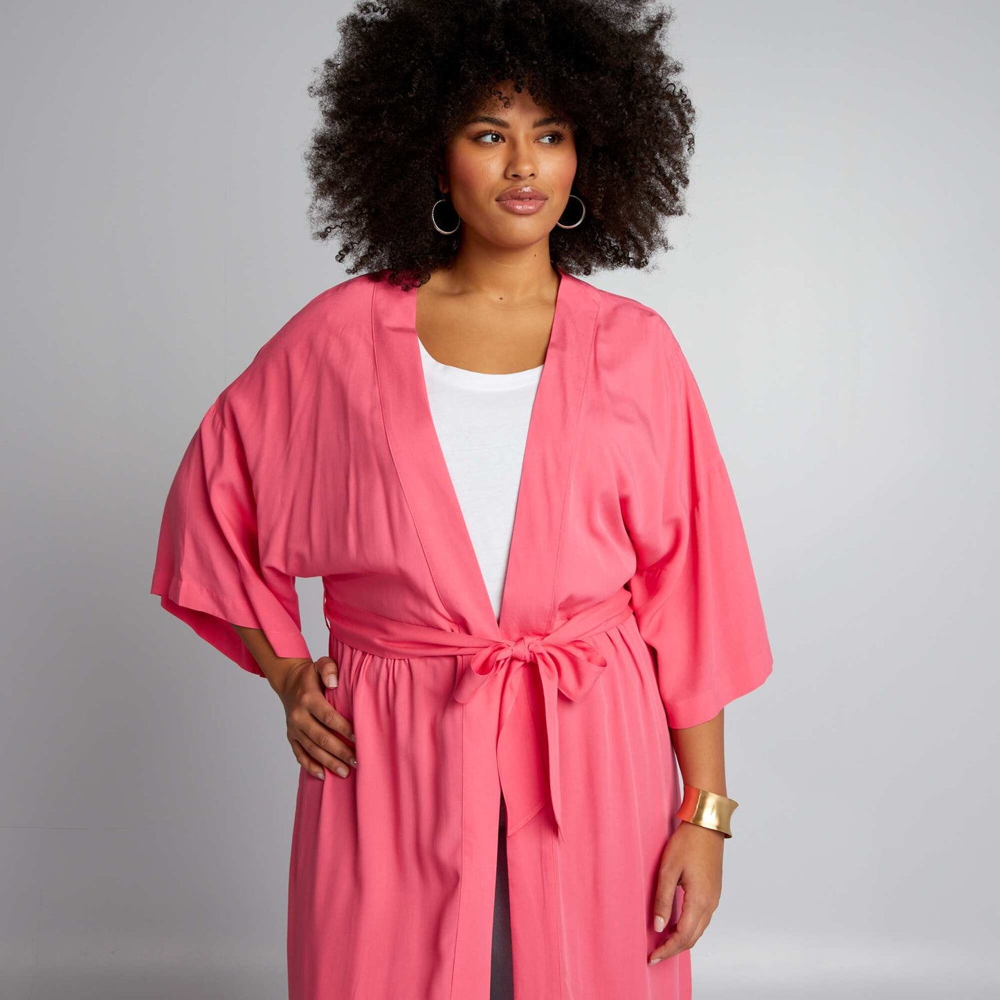 Kimono long Rose