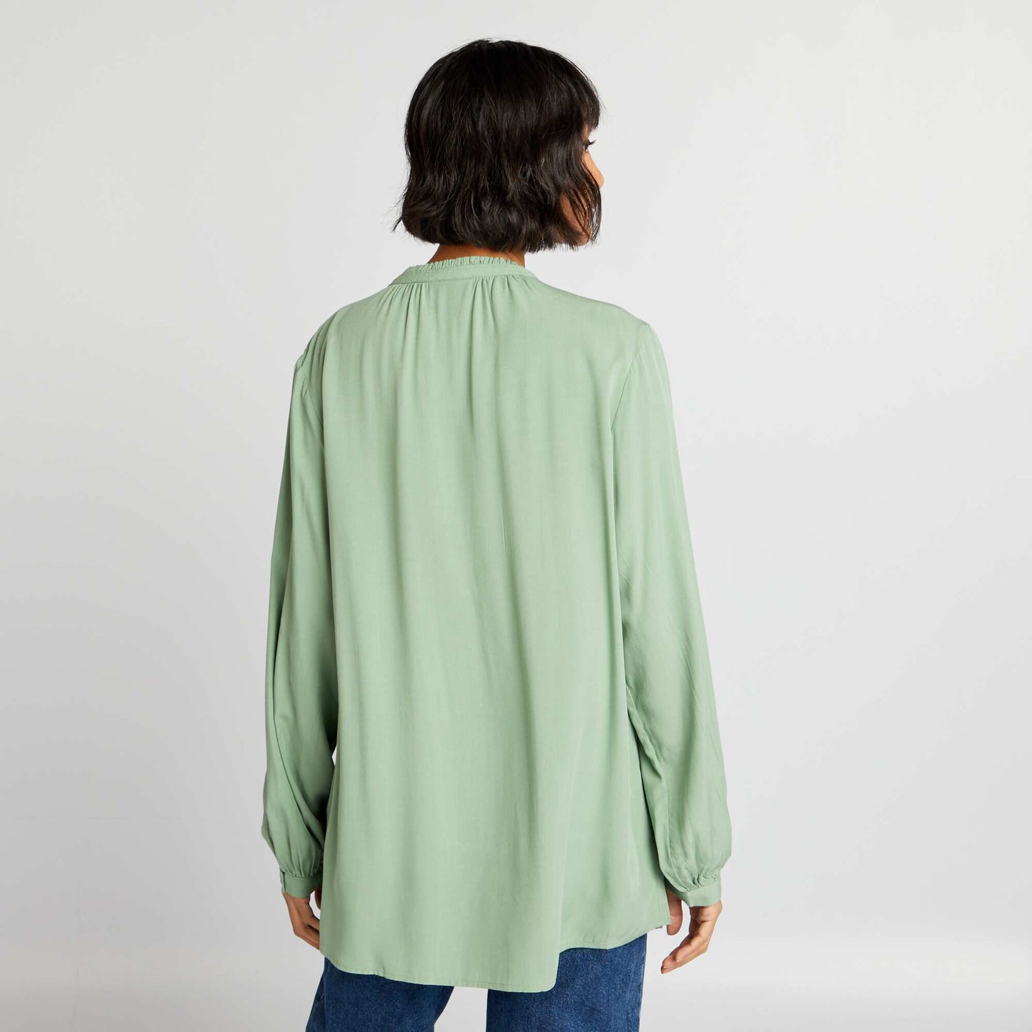 Chemisier col mao Vert