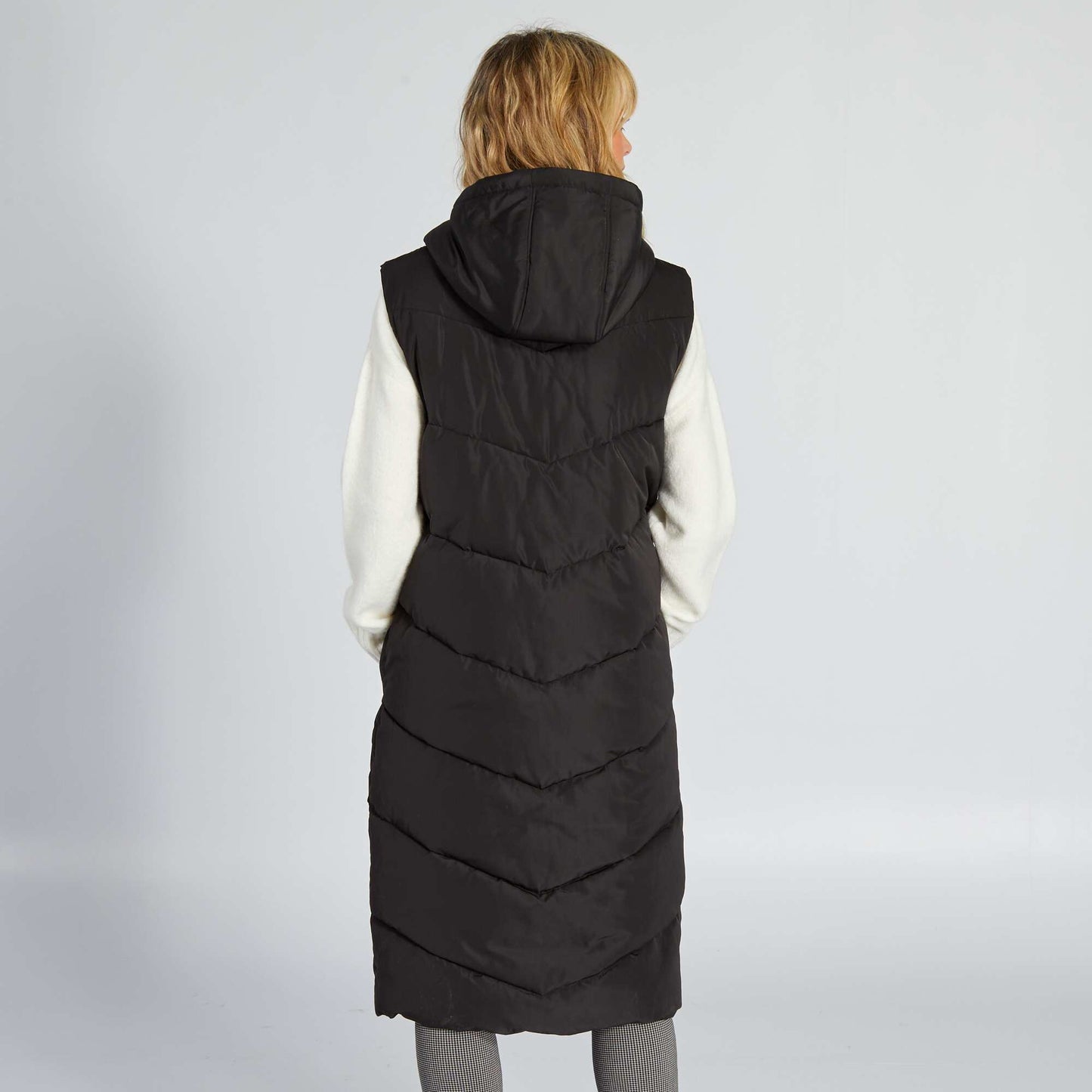 Doudoune sans manches capuche Noir