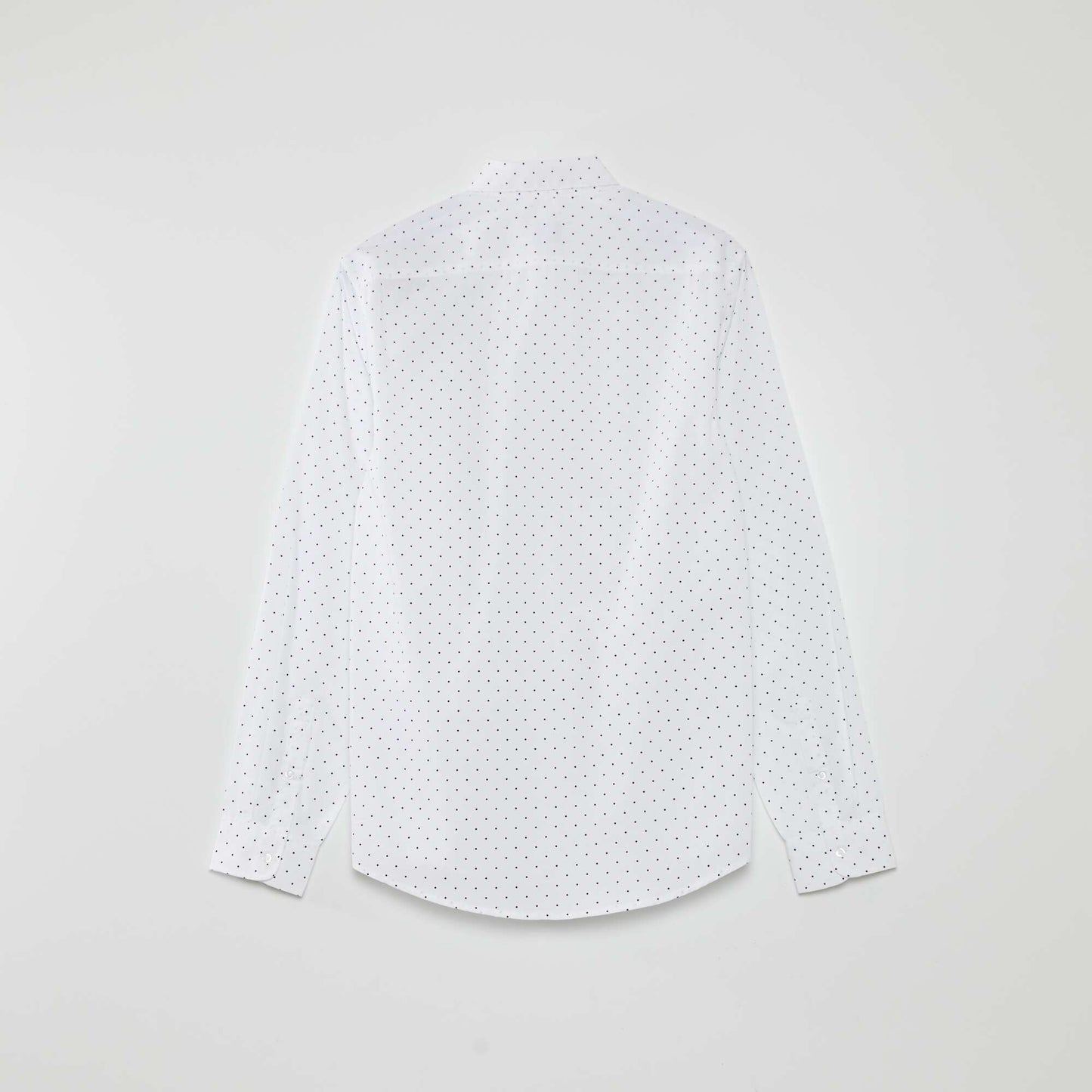 Chemise regular imprim pois Blanc