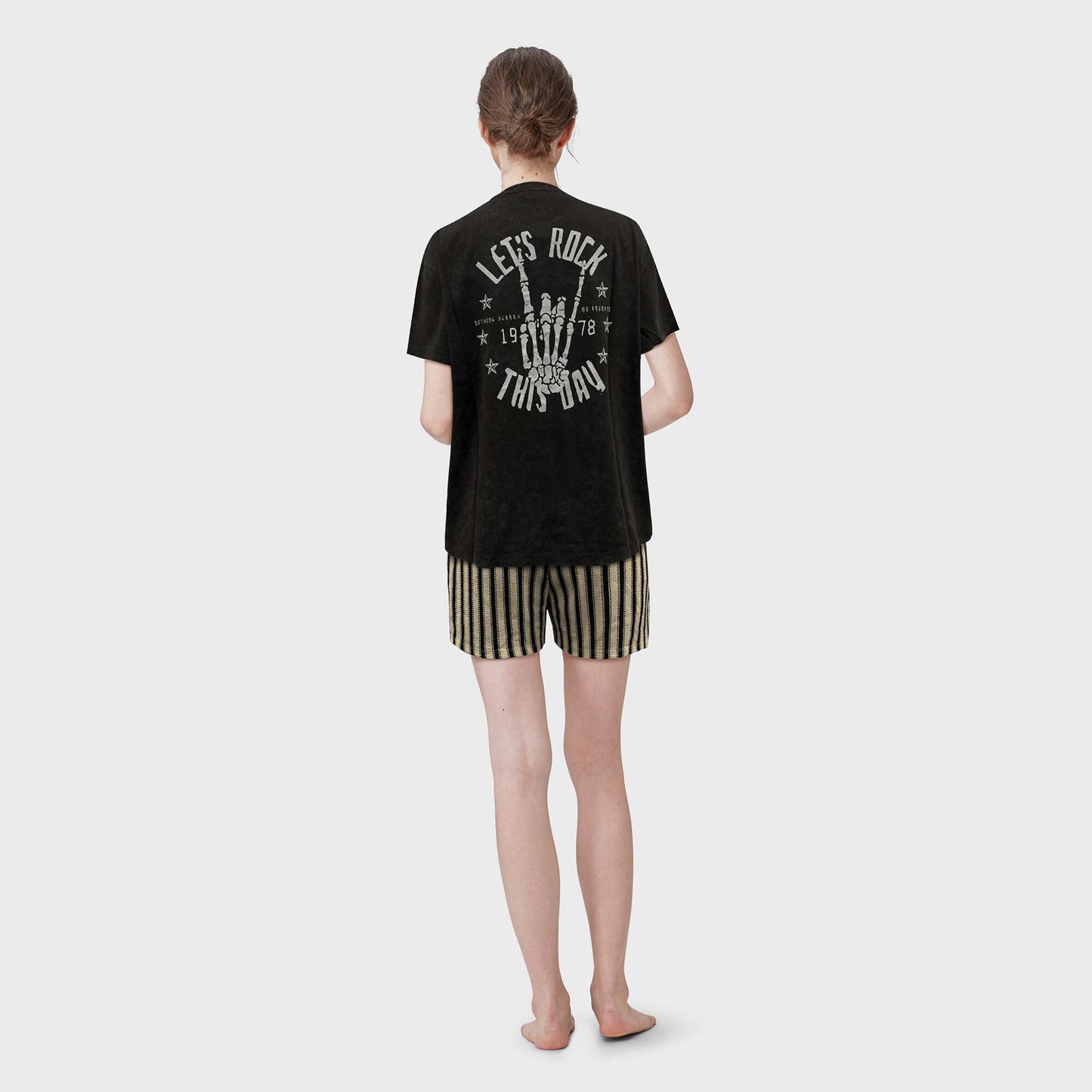 T-shirt en jersey manches courtes Gris