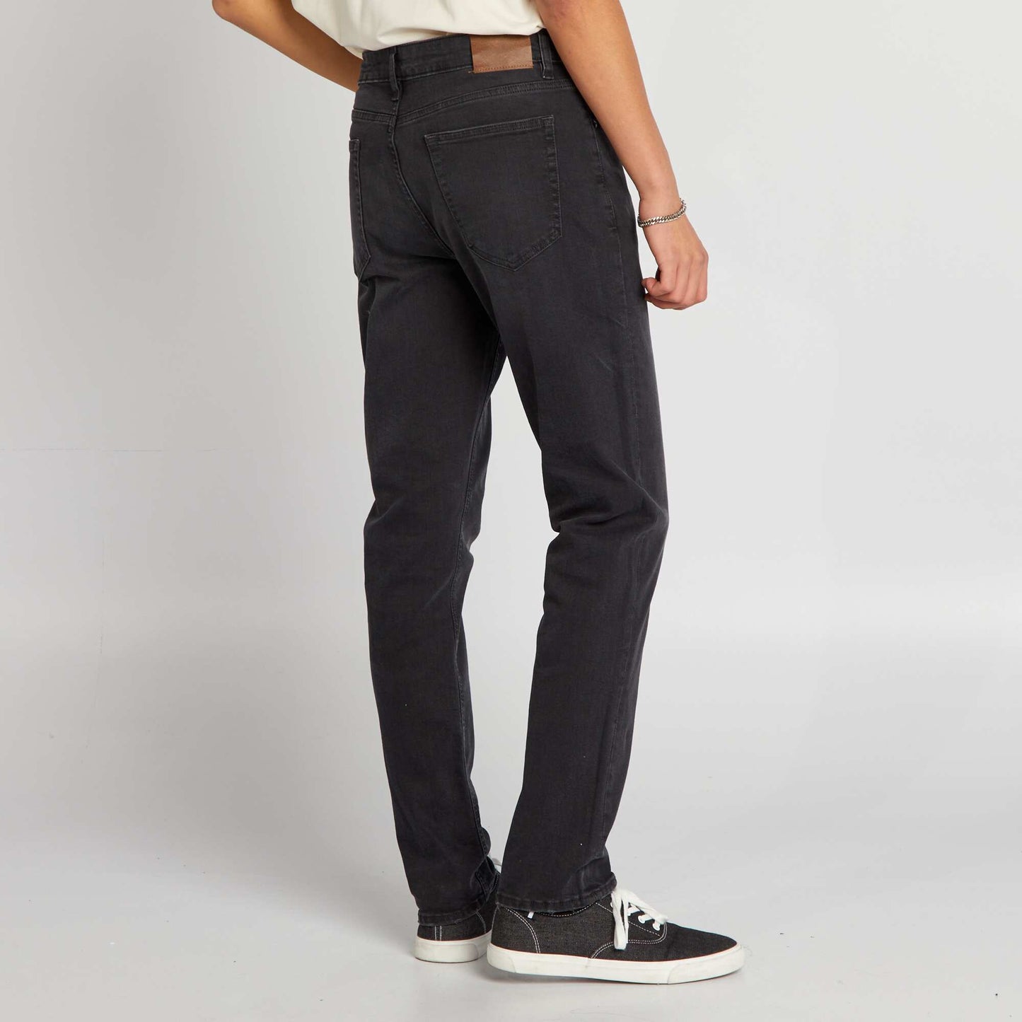 Pantalon denim slim 5 poches Stone