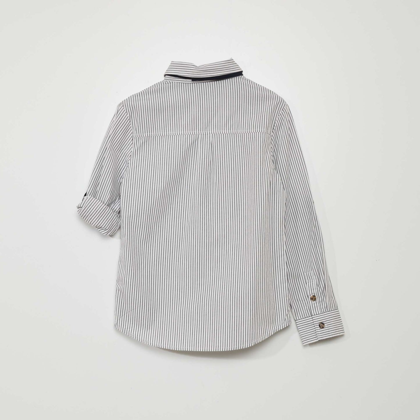 Chemise en popeline avec noeud papillon Blanc/noir