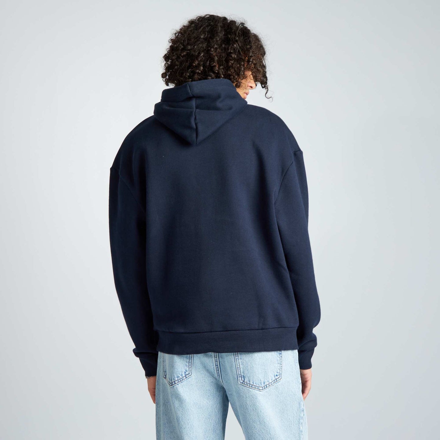 Sweat capuche motif Bleu