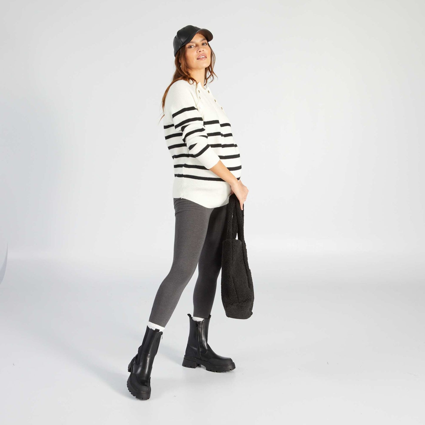 Legging maternit Gris