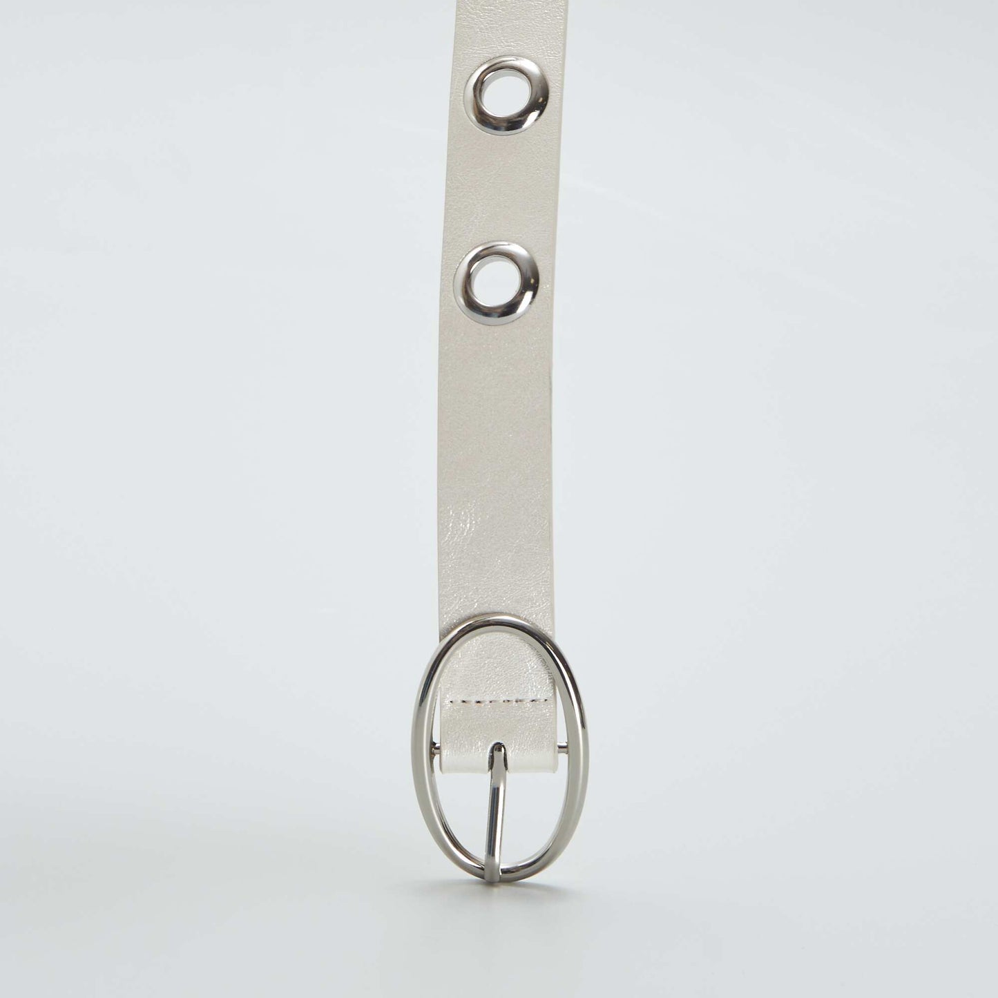 Ceinture illets Blanc m tallique