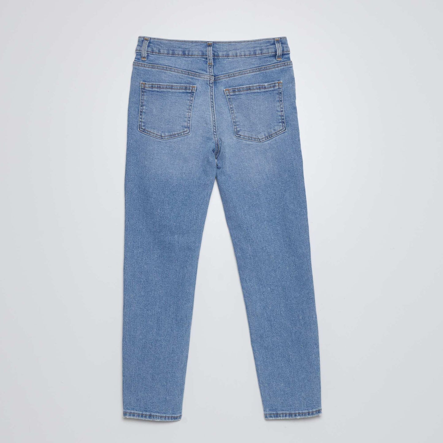 Jean slim taille ajustable Bleu clair