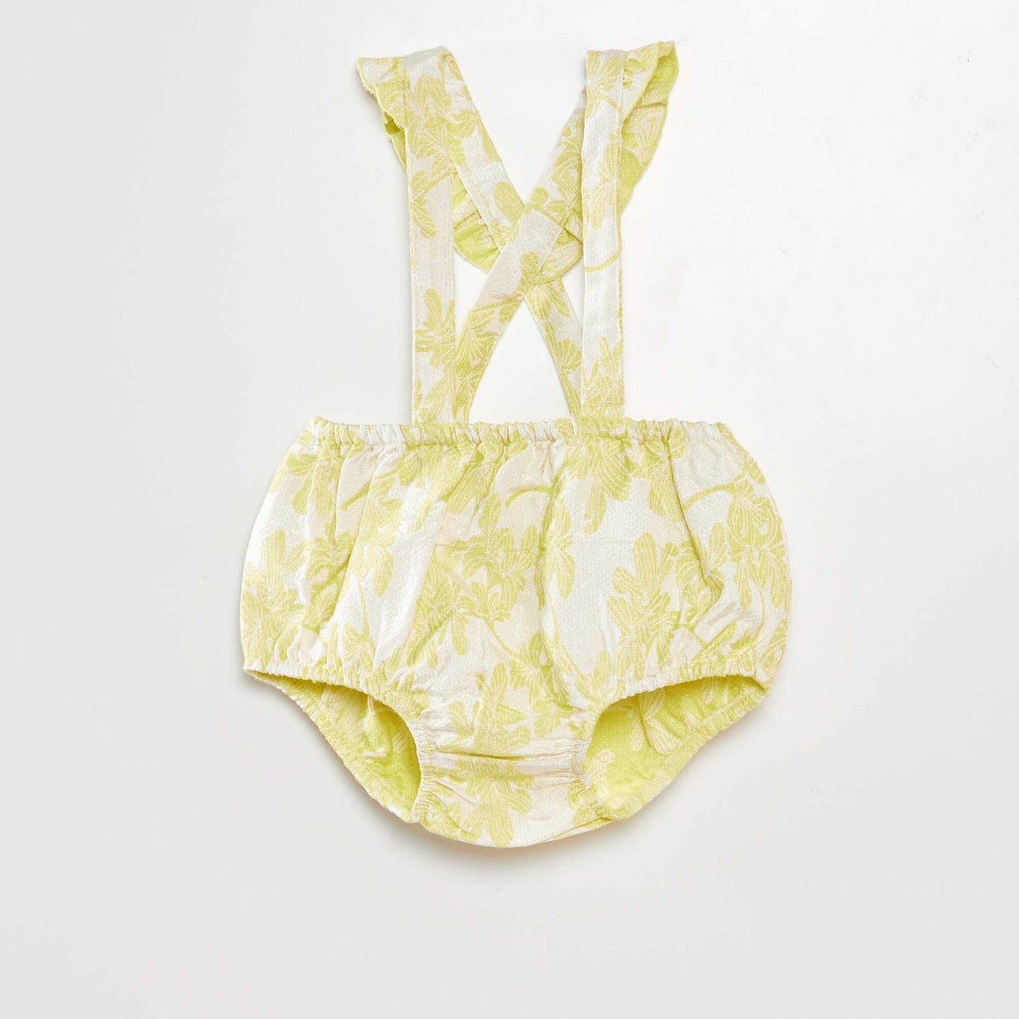 Ensemble 4 pi ces - Tee-shirt + bloomer + collants + bandeau Beige/jaune