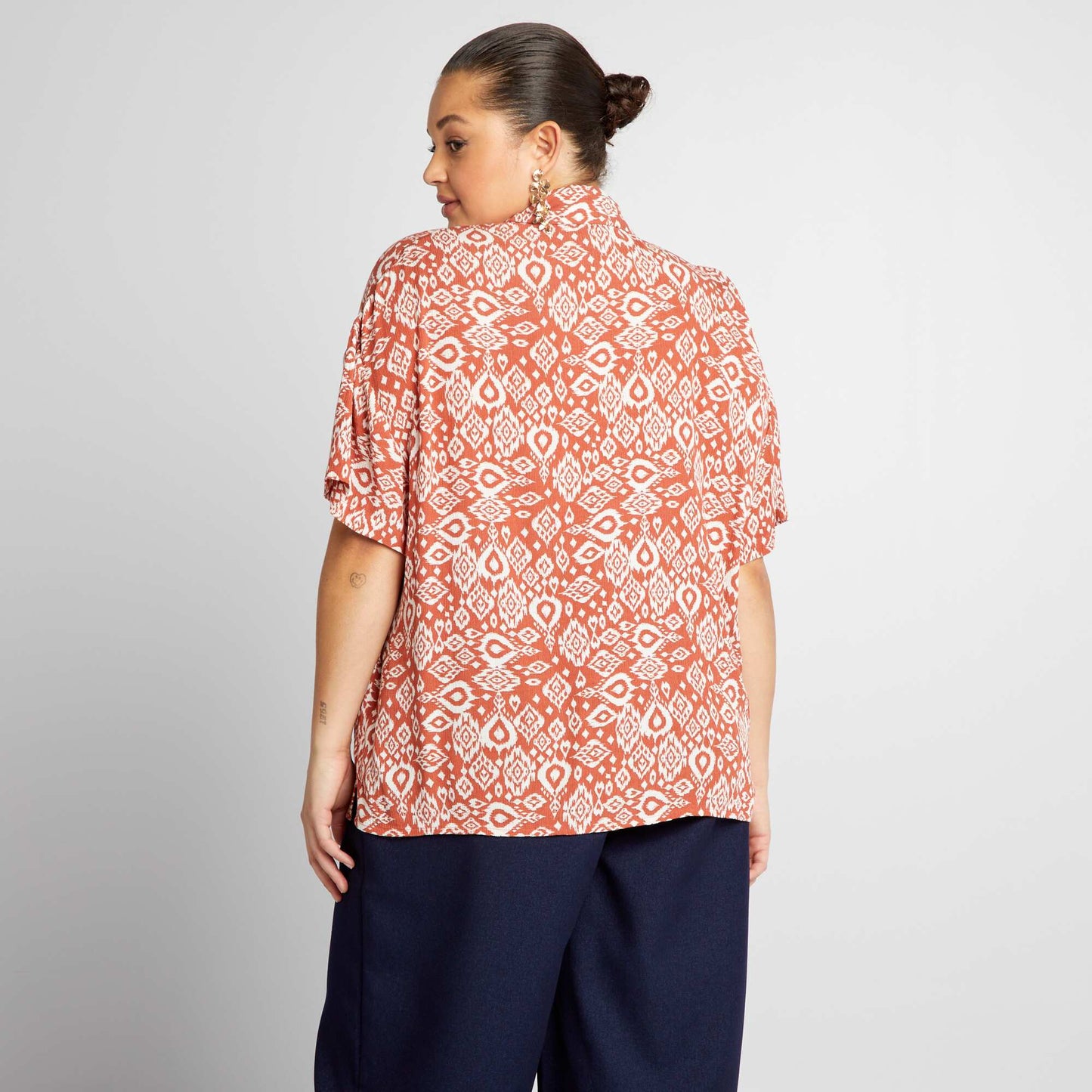 Chemisier motifs Orange