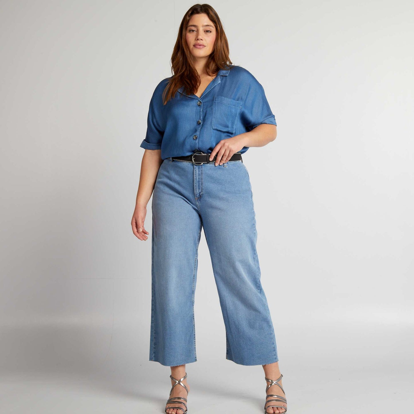 Chemisier l ger col pyjama Bleu