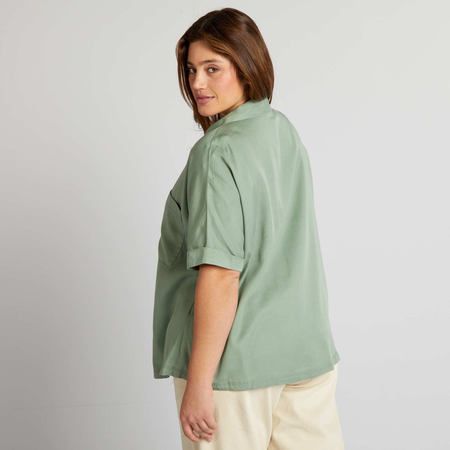 Chemisier l ger col pyjama Vert